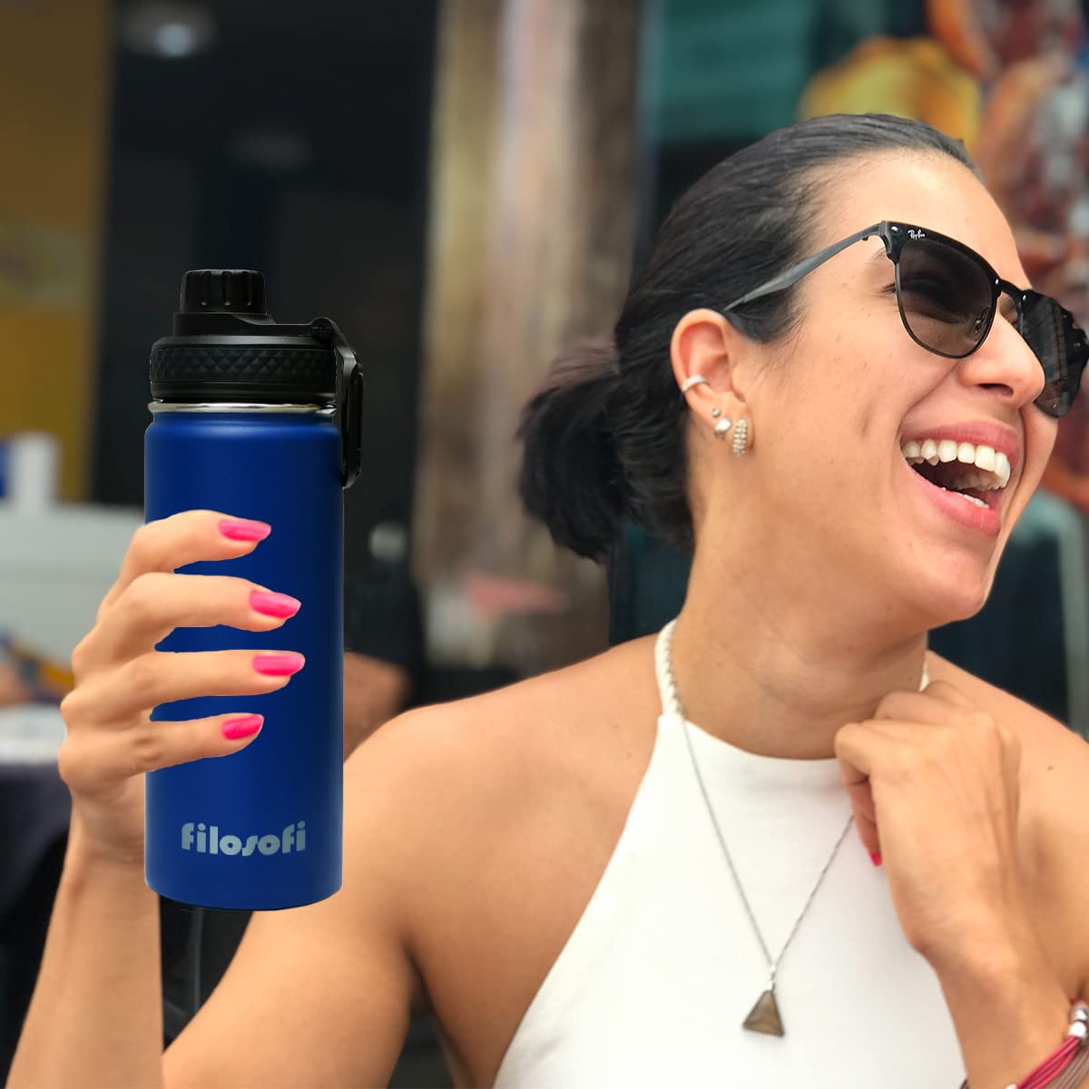 Insulated Stainless Steel Water Bottles With Leak Proof Spout Lid,Sports Water Bottle For Travel