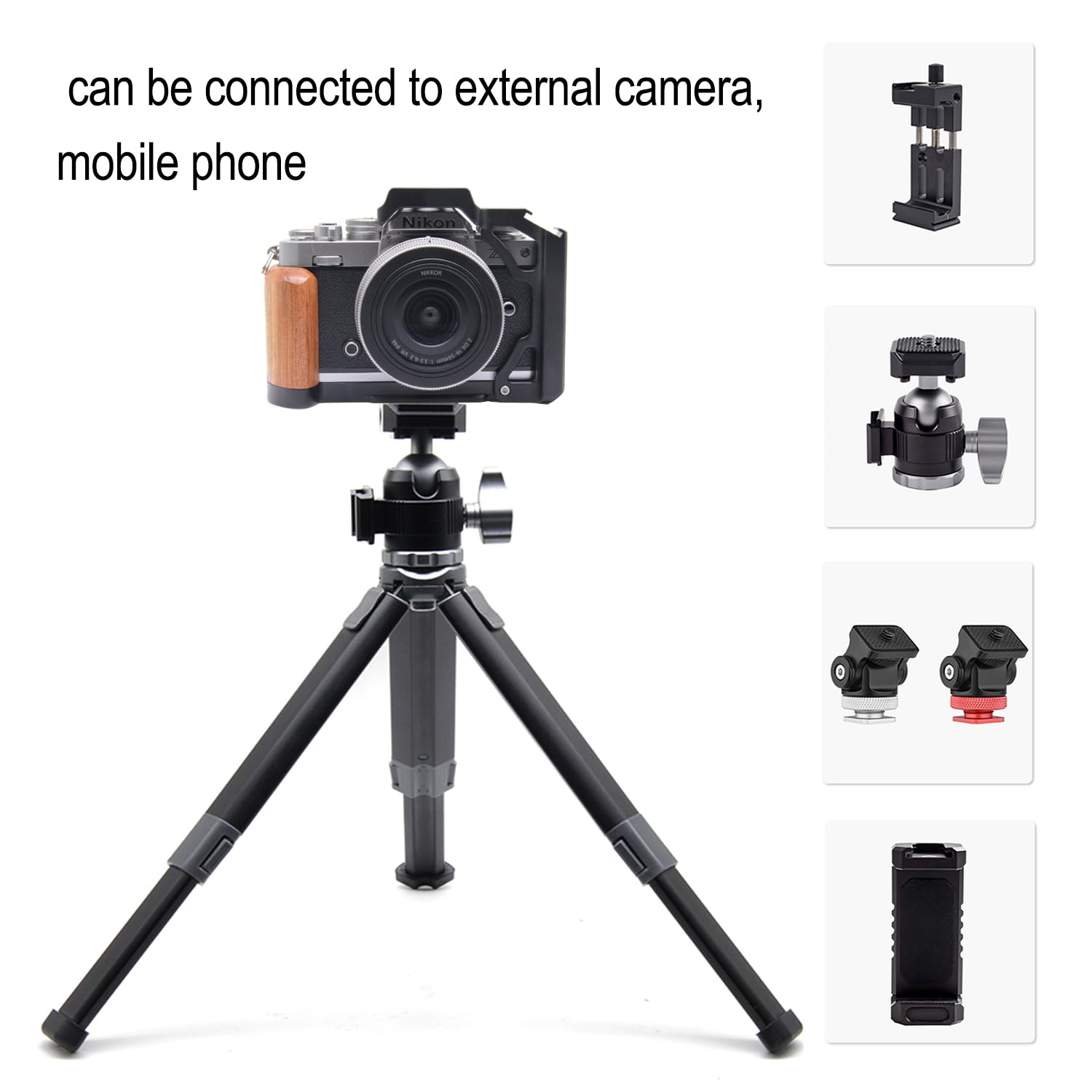 Anntery Camera Tripod Stand Compact Camera Tripod Aluminum Alloy With 360° Ball Head,1/4 Inches Quick Release Plate For Dslr Camera Video Camcorder, Load Up To 11Lbs/5Kg-A018