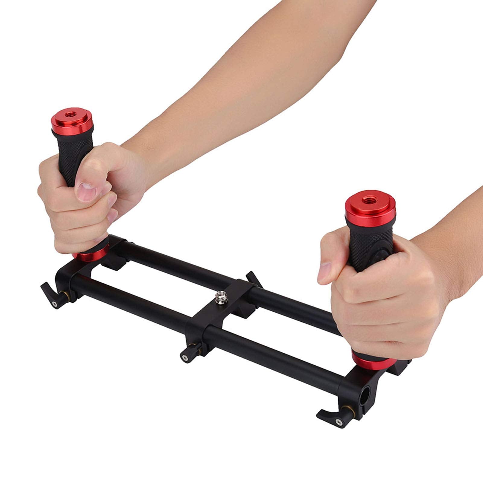 Fydun Dual Handle Grip Professional Handle Camera Stabilizers Camera Dual Grip Extender Handle Gimbal Stabilizer Rig Accessory With 1/4 And 3/8 Screw Hole