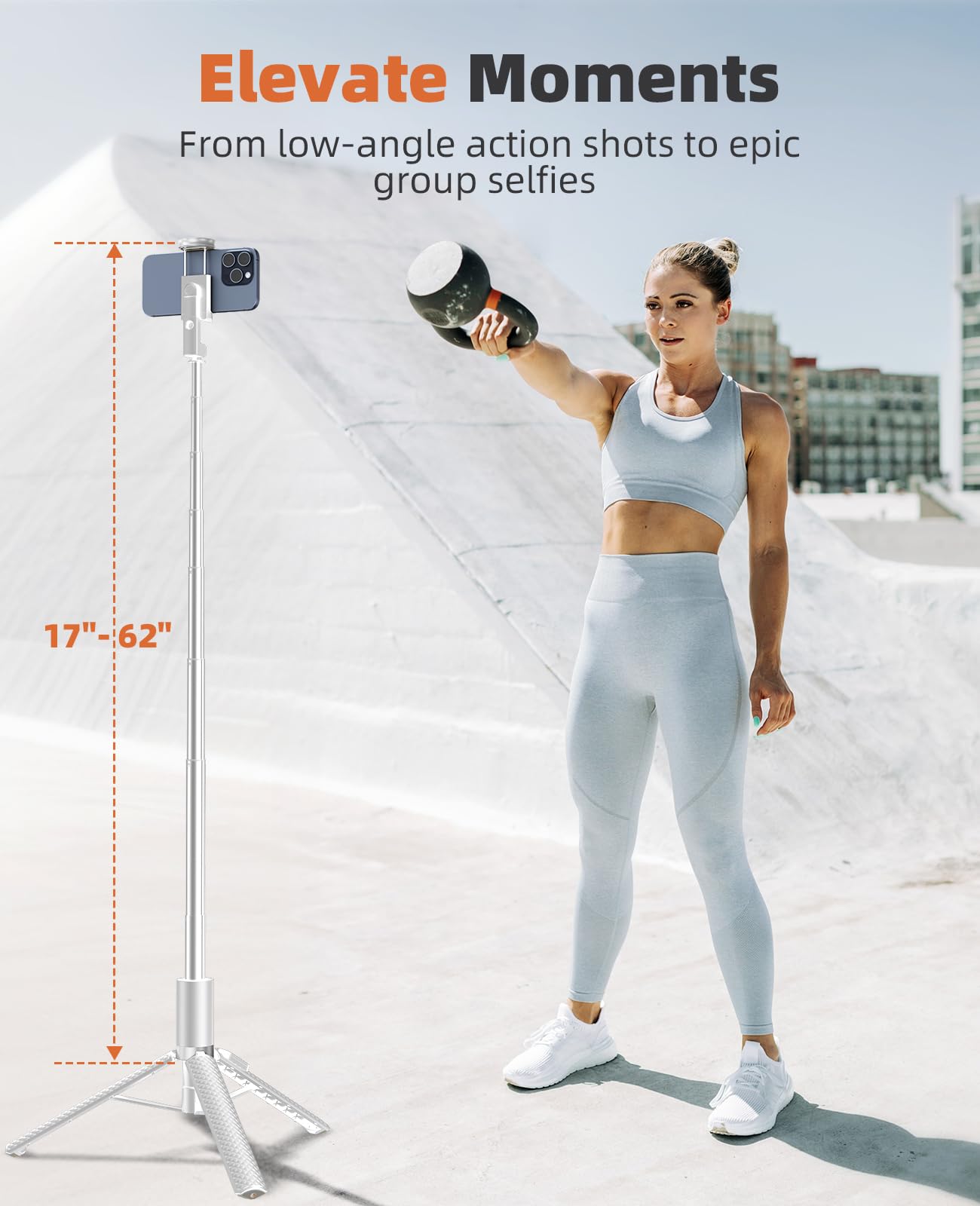 Vimose Tripod For Iphone &Phone Tripod Stand, Lightweight Aluminum Alloy, Adjustable Height, Compatible With Iphone And Android Phones
