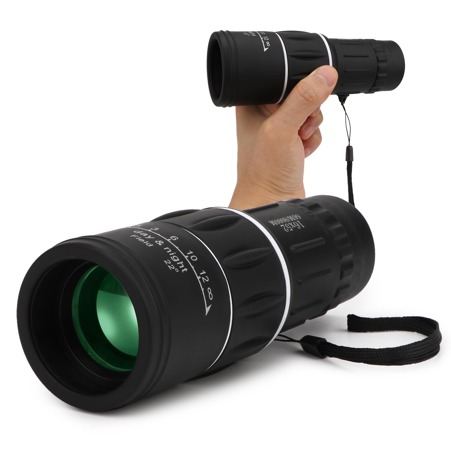 Rongon Monocular Telescope High Definition Monoculars 16X52 High Power Dual Focus Single Binocular Bak-4 Prism And Fmc Lens Compact Monocular Suitable For Hunting/Bird Watching/Wildlife/Travel