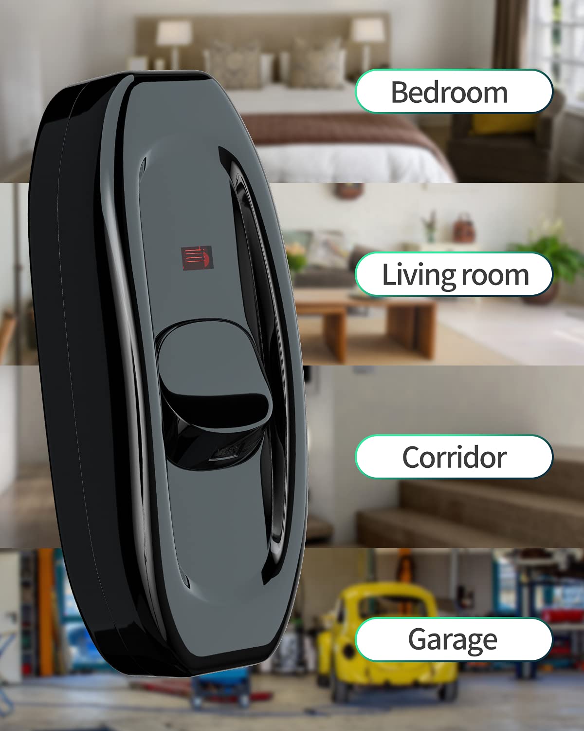 Bestune Appliance Switch On/Off Button Table Lamp Desk Light In-Line Cord Switch 250V 10A,Black-10 Pack