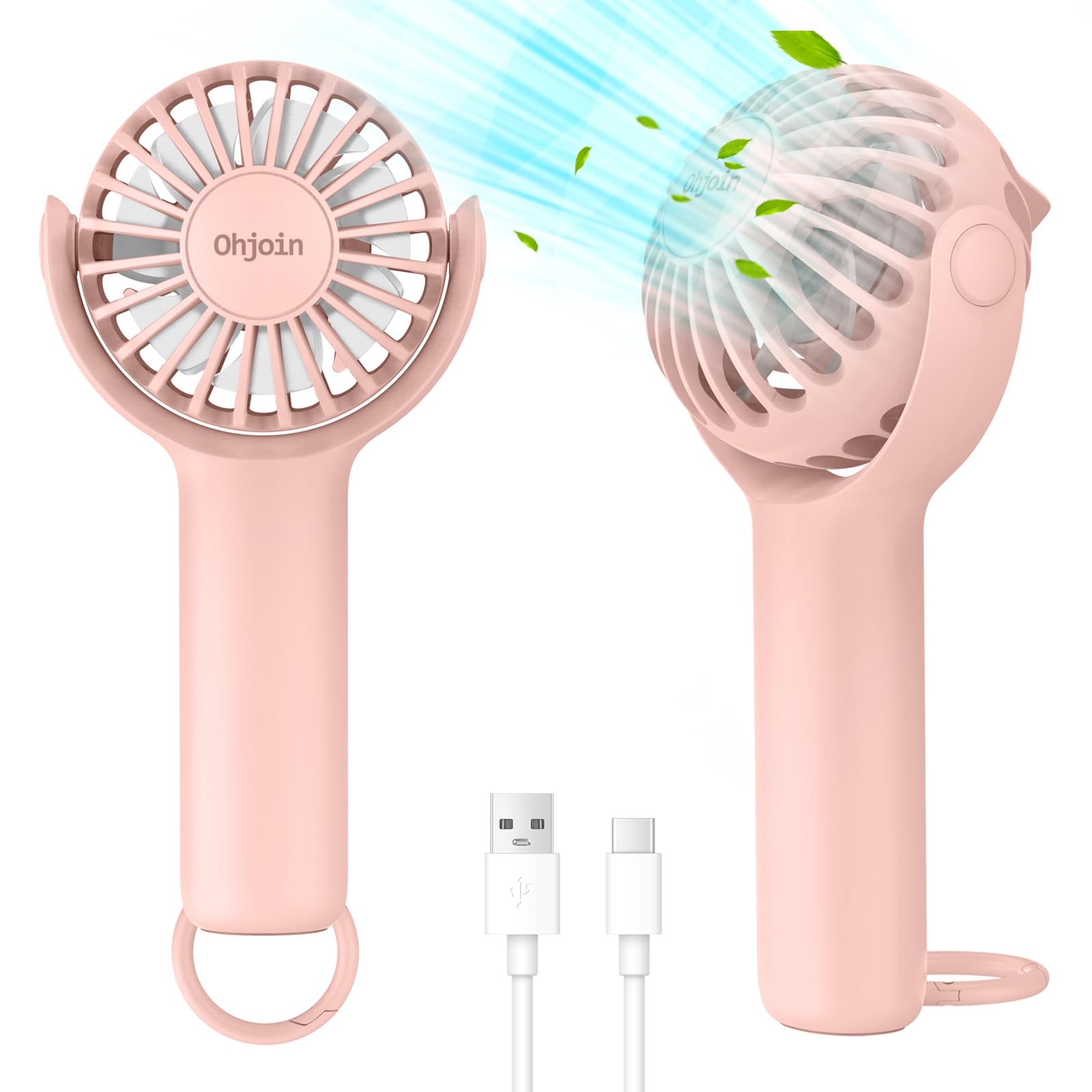 Mini portable handheld fan with keychain stand for easy carrying Koospark