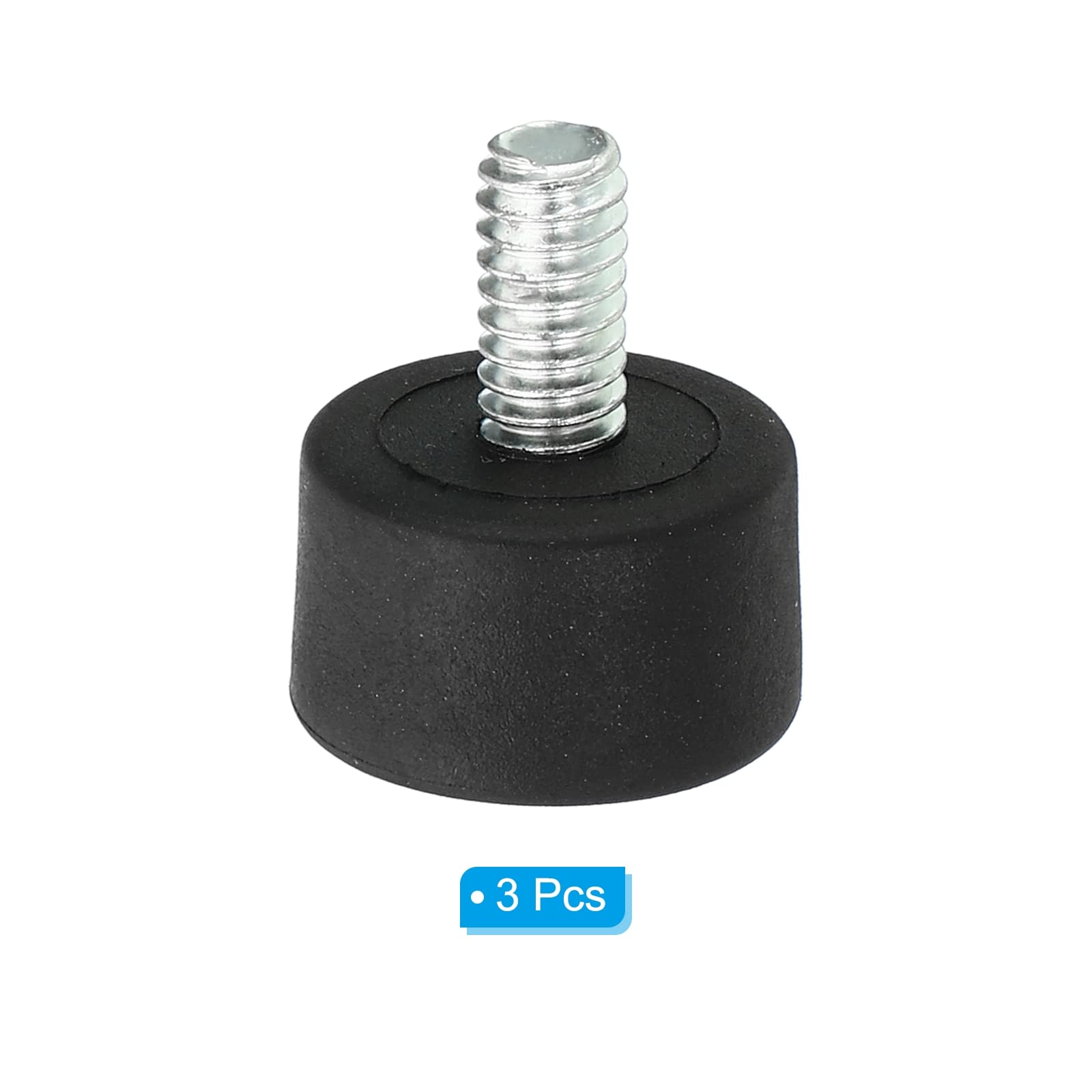 Patikil Universal 1/4" X 1" Rubber Tripod Feet, 3 Pack Anti-Slip Tripod Replacement Parts For Camera Tripods Monopod, Black