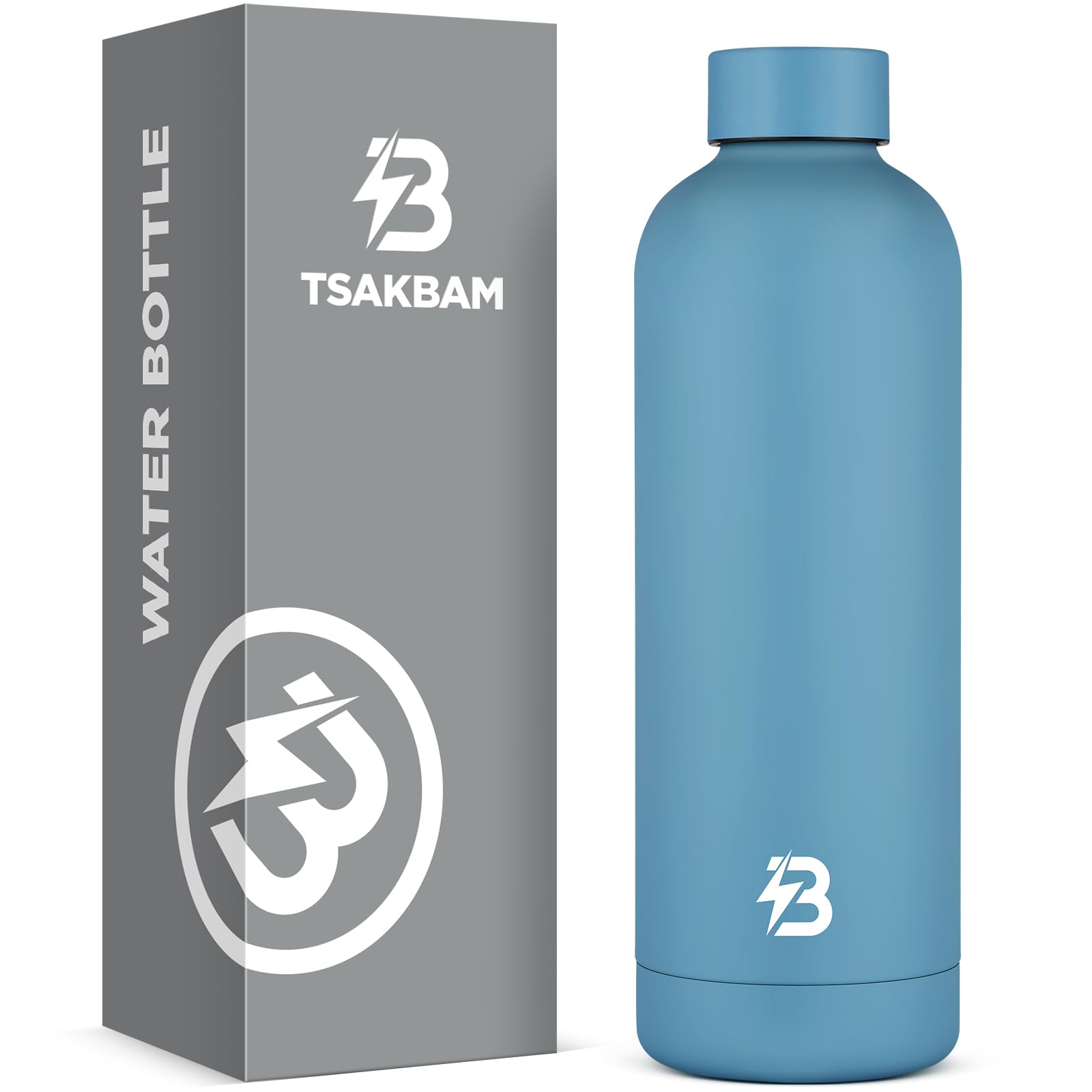 Insulated Water Bottle With Lid, 25 Oz Reusable Leak-Proof Metal Stainless Steel Water Bottles