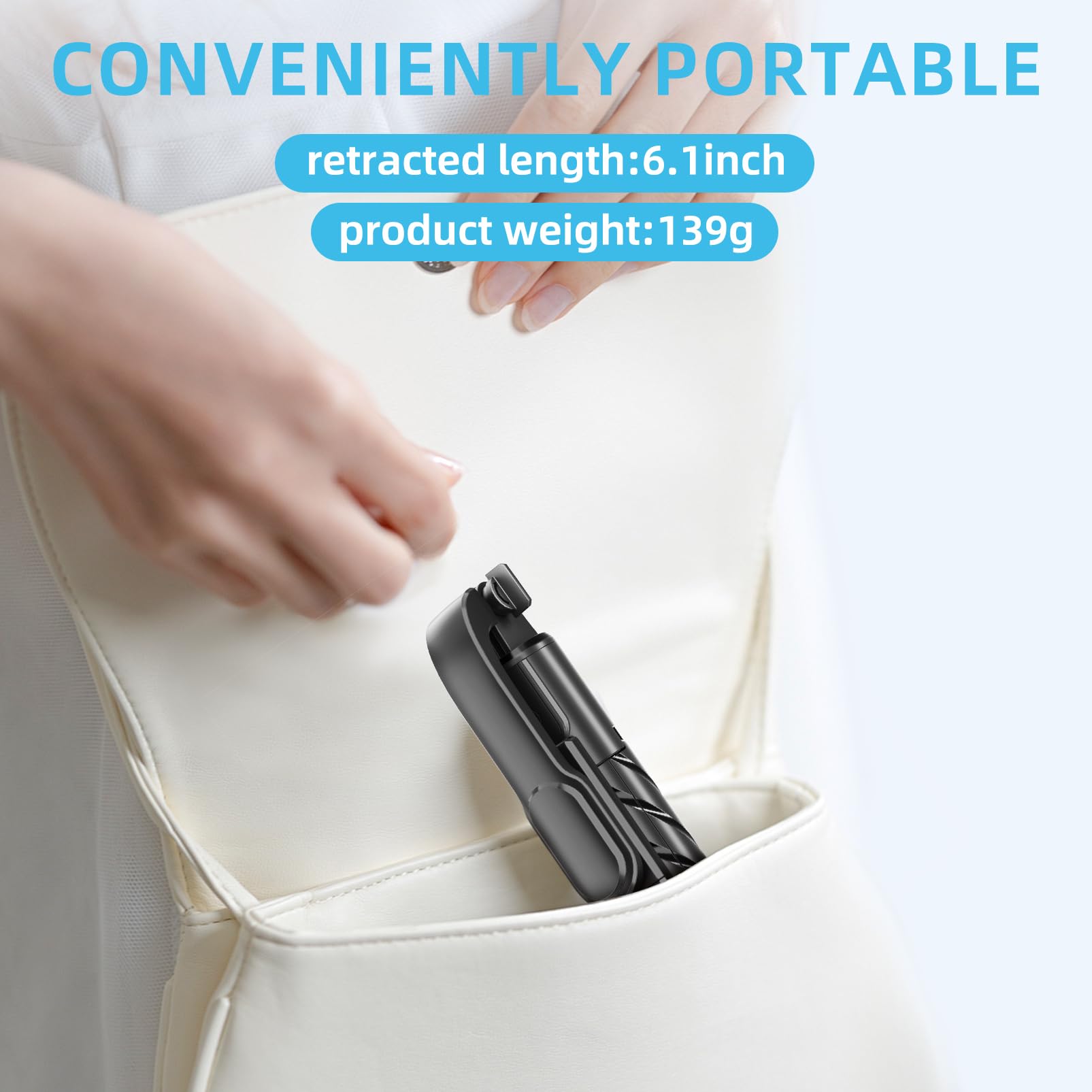 Aourxiv Cell Phone Selfie Stick, Portable Retractable Tripod Holder With Wireless Remote Control, Live Streaming, Video Recording, For Photograph Compatible With Iphone, Android And More