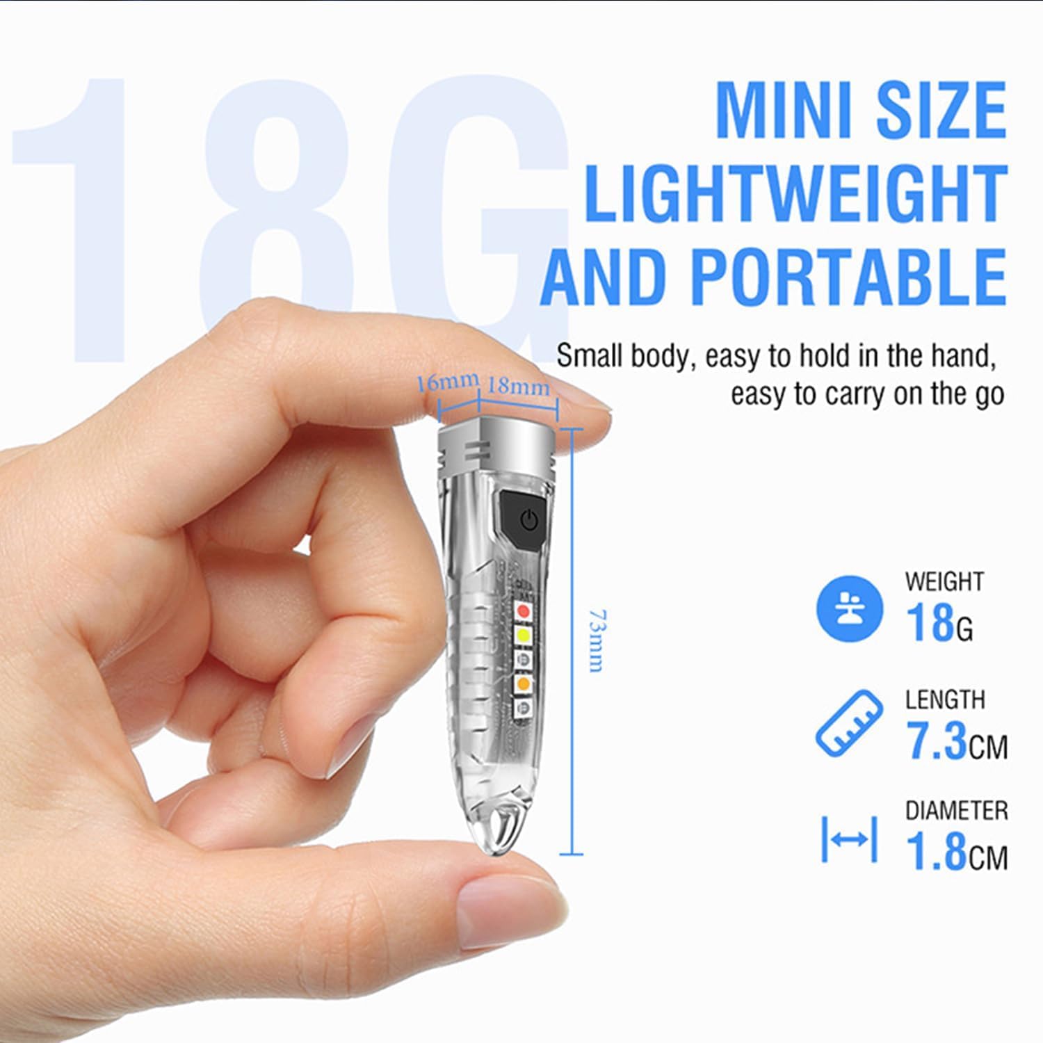 Mviocs V1 Mini Keychain Led Flashlight, 400 Lm Powerful 12 Modes With Uv Red Blue Yellow Side Light, Rechargeable Emergency Edc Pocket Light For Daily Use, Outdoor
