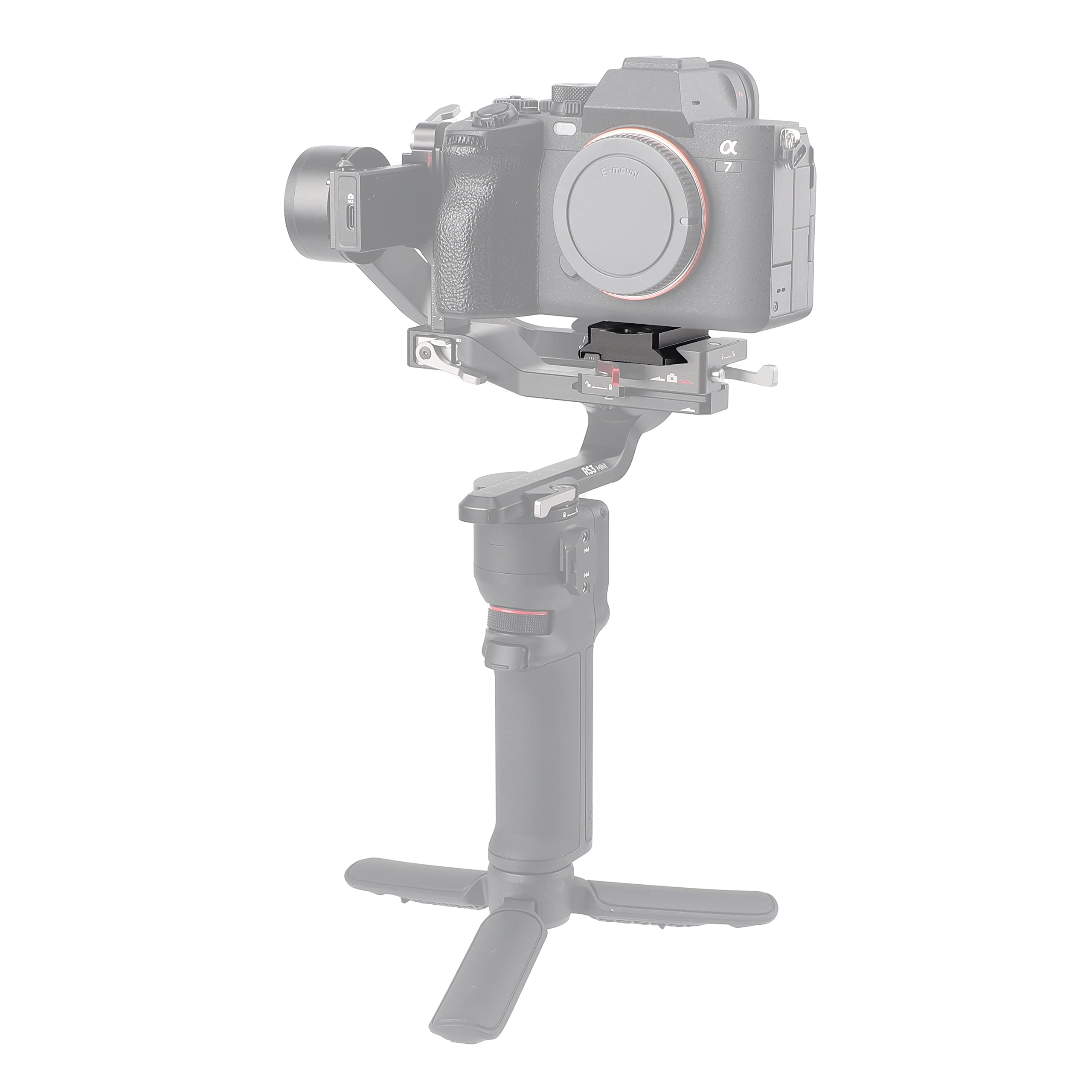 Focusfoto Upper Quick Release Baseplate Qr Plate For Dji Ronin Rs3 Mini Gimbal Stabilizer, Compatible With Rs2 Rsc2 Rs3 Pro Rs4 Pro Arca-Swiss Standard Camera Tripod Ballhead