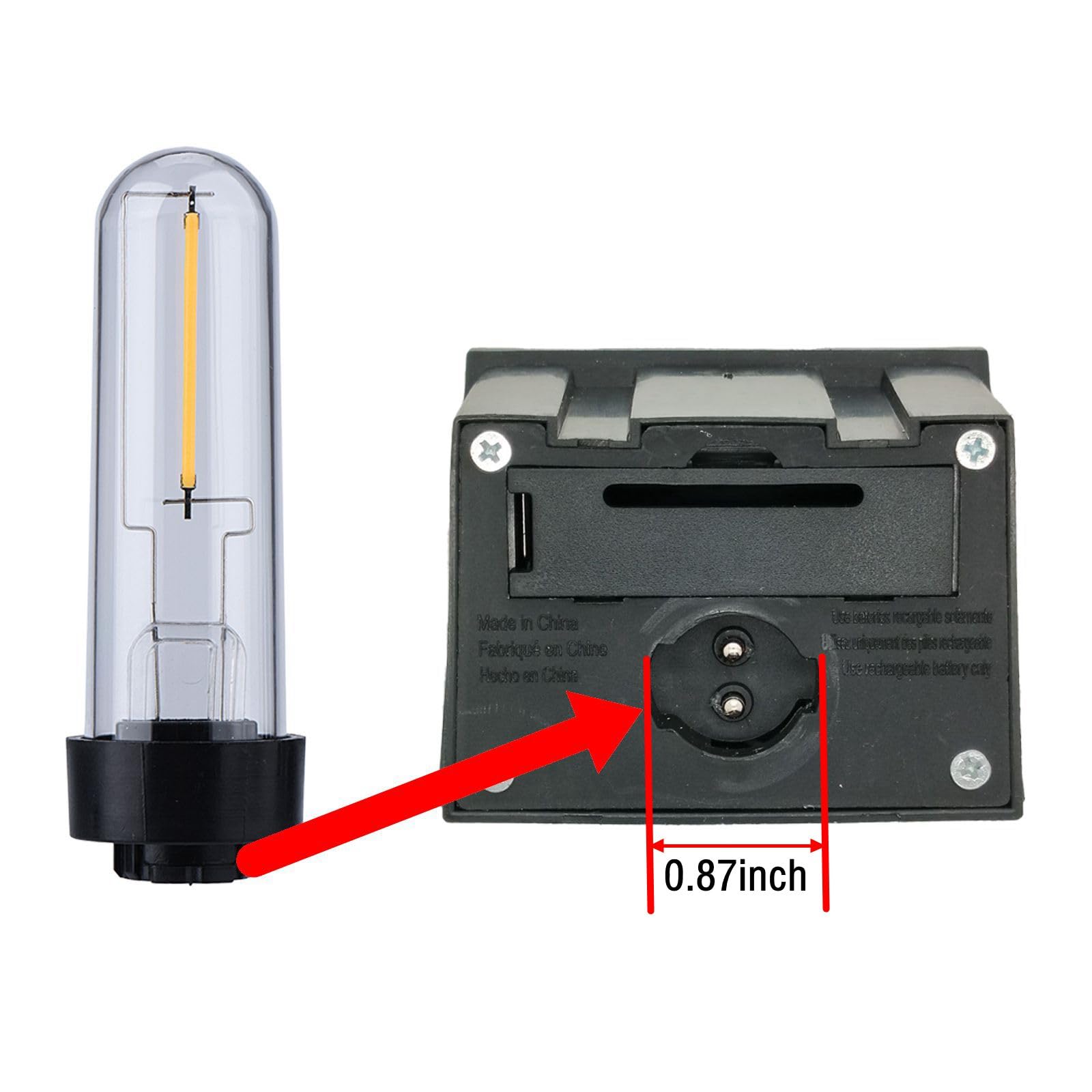 Yongjia Outdoor Solar Bulb Replacement, Solar Garden Replacement Bulb, Led Filament Garden Light Replacement Bulb, Warm White