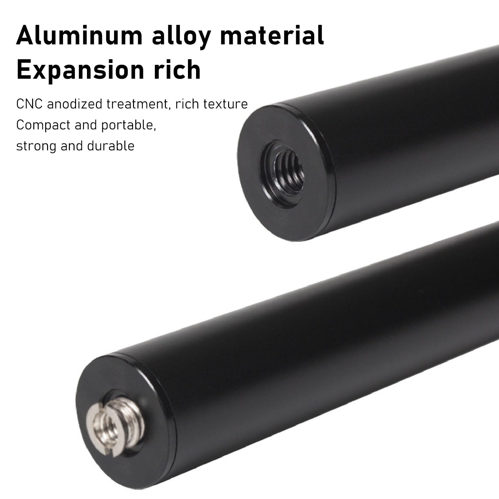 Cyrank Tripod Center Column Extension, 3 Section Camera Mount Extender Telescopic Rod Lightweight Aluminum Alloy Tripod Extension Arm For Camera