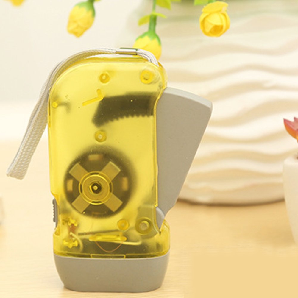 Cfopiryx Flashlight, 3 Led Hand Press Torch, Battery- Flashlight (Blue)