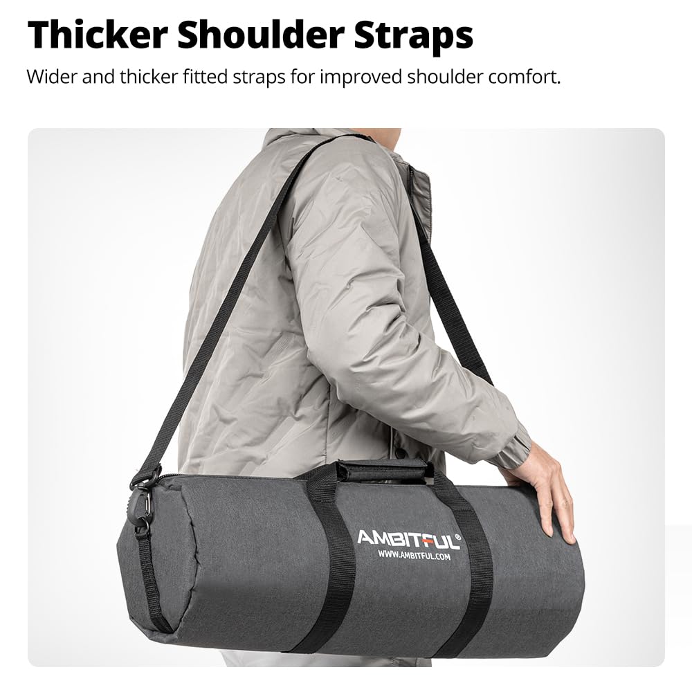 Ambitful Widened Version Tripod Carrying Case Bag 21/25/31/39/43/47/51/55/ For Light Stands,Boom Stand,Umbrella And Tripod Photography Accessories (55.11In(140Cm)Φ8.66In(22Cm))