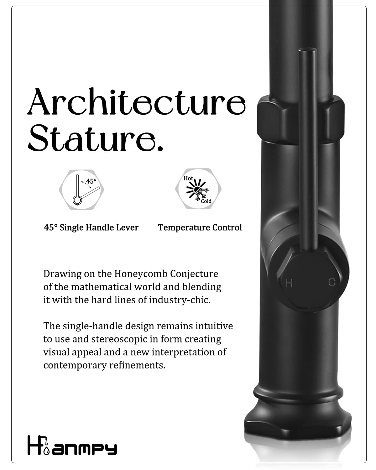 Hoanmpy Kitchen Faucets With Pull Down Sprayer Finishes Vintage Colours Kitchen Faucets, 17 Inch Brass Faucet For Kitchen Sink With Deck Plate (Matte Black)