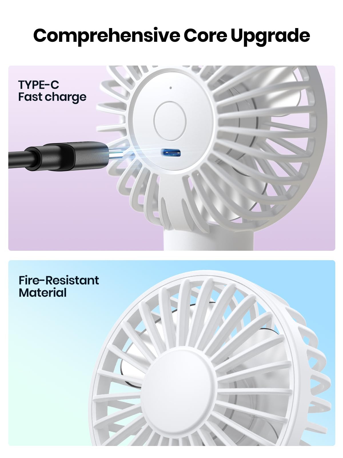 Topk Portable Misting Fan - Rechargeable Handheld Personal Spray Water Mist Fan 32Ml Water Tank Mini