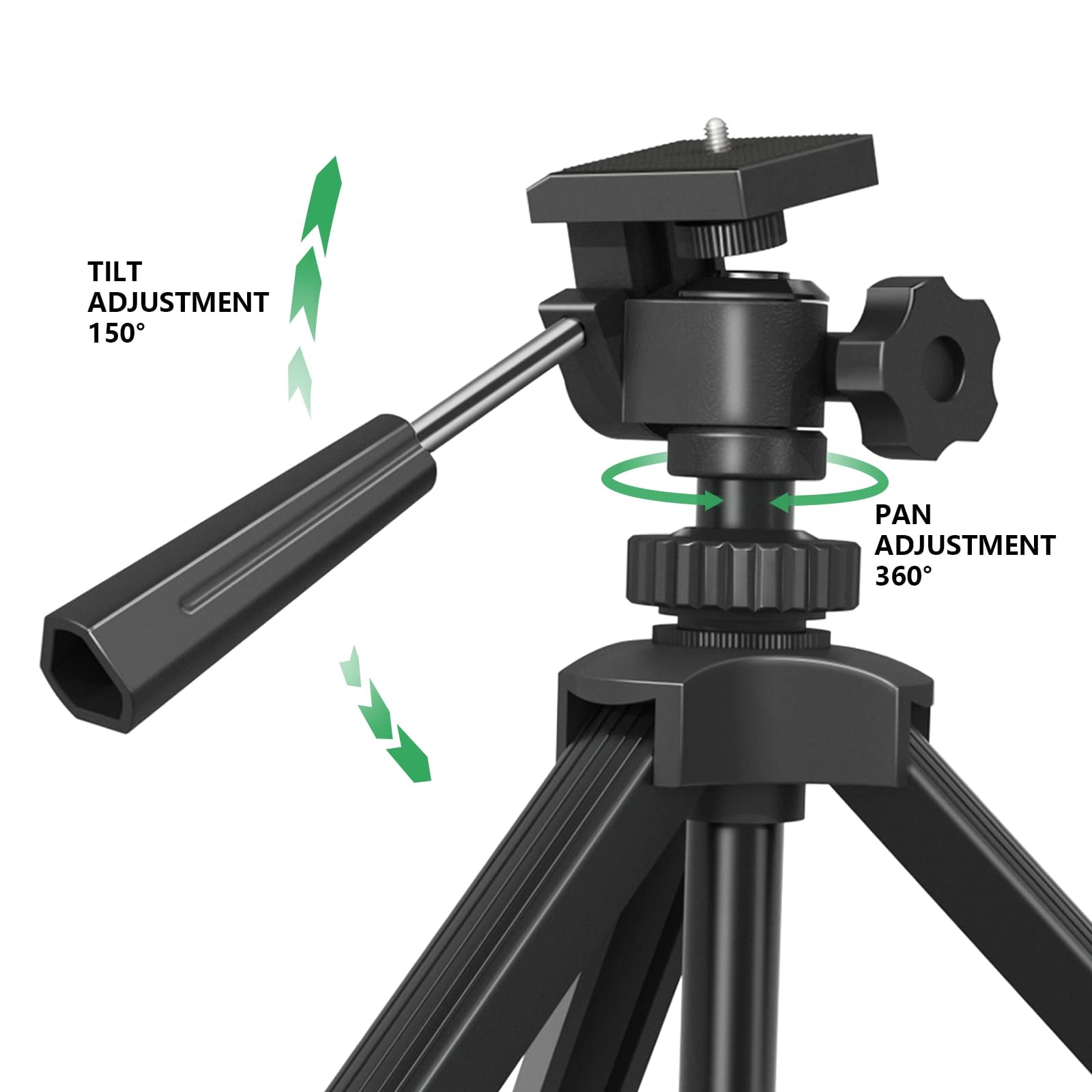 Weooen Compact Tabletop Tripod For Spotting Scope Monocular Camera Projector, Adjustable Tripod Stand With 1/4-20 Threads