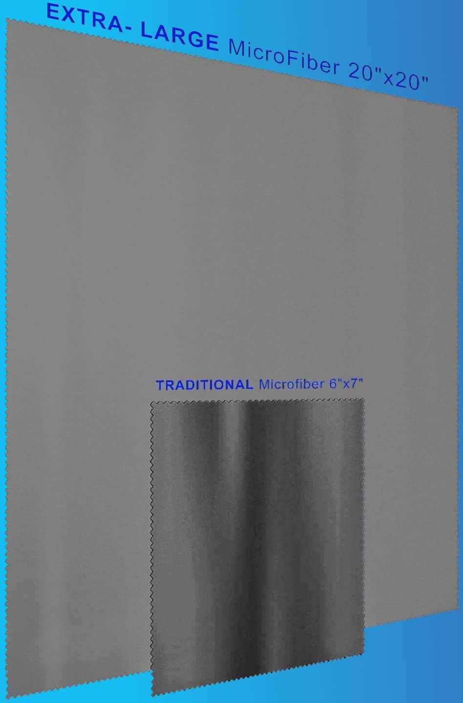 California Jos 20"X20"(50X50Cm) Extra Large Oversized Microfiber Cleaning Cloth, Ideal For Electronics And Screens, Lenses On Cameras, Binoculars, Telescopes, All Types Of Optical Glass (1Pack Gray)