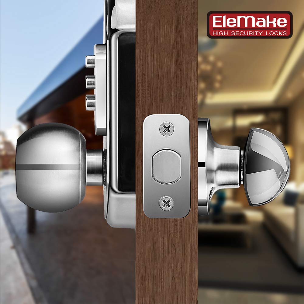 Voltstorm Keyless Entry Door Lock Deadbolt Sabbath Lock Keys Mechanical Stainless Steel Digital Code Keypad Door Knob Weatherproof No Risk Of Low Power Higher Security