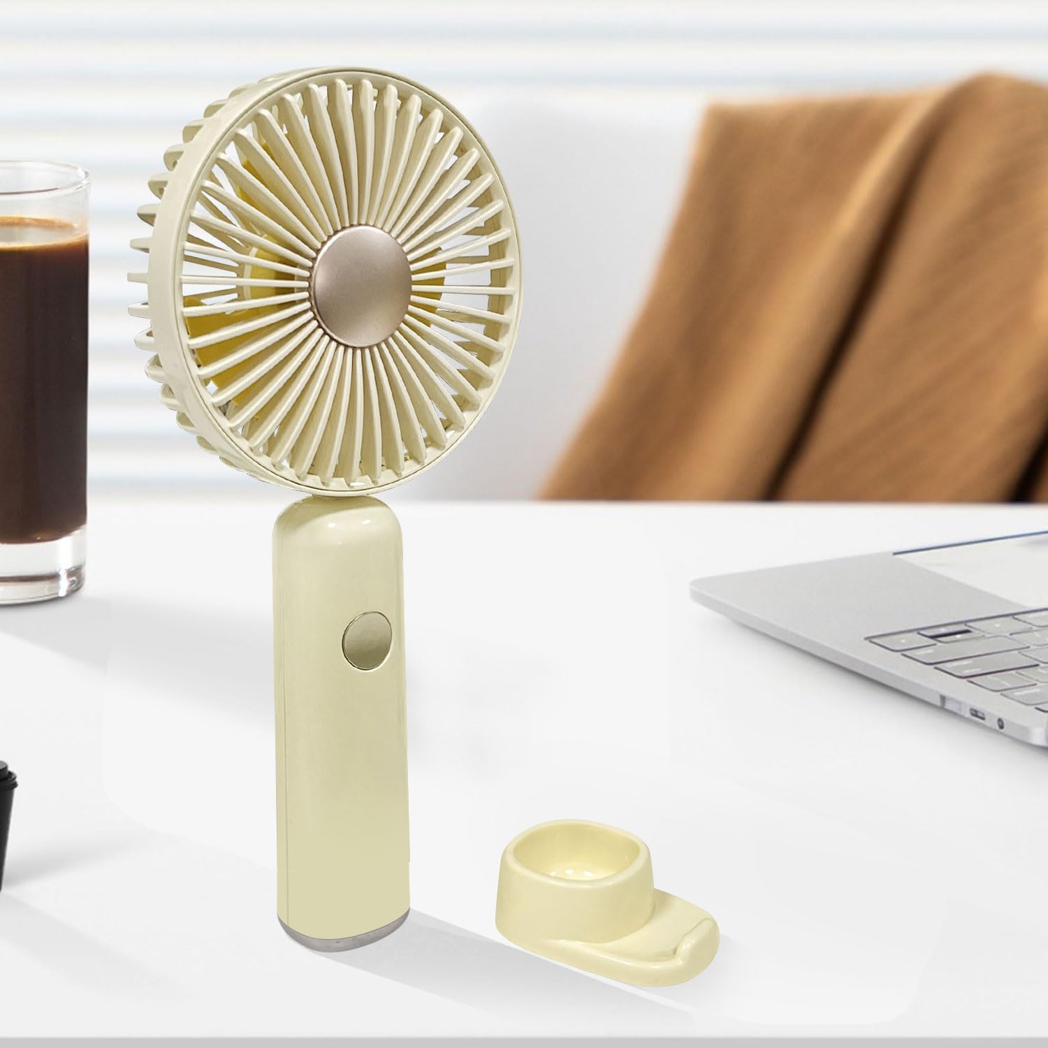 Handheld Fan, 6 Speed Personal Handheld And Desktop With Base, Lightweight Usb Rechargeable
