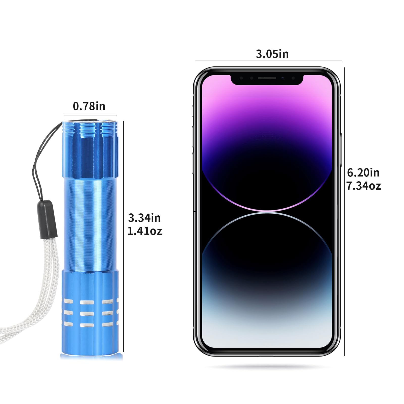 Hilngav 6 Pack Led Aluminum Small Mini Usb C Rechargeable Flashlights, Handheld Small Flashlight Bulk, Portable Camping Bright High Lumens Flashlight Christmas (6)