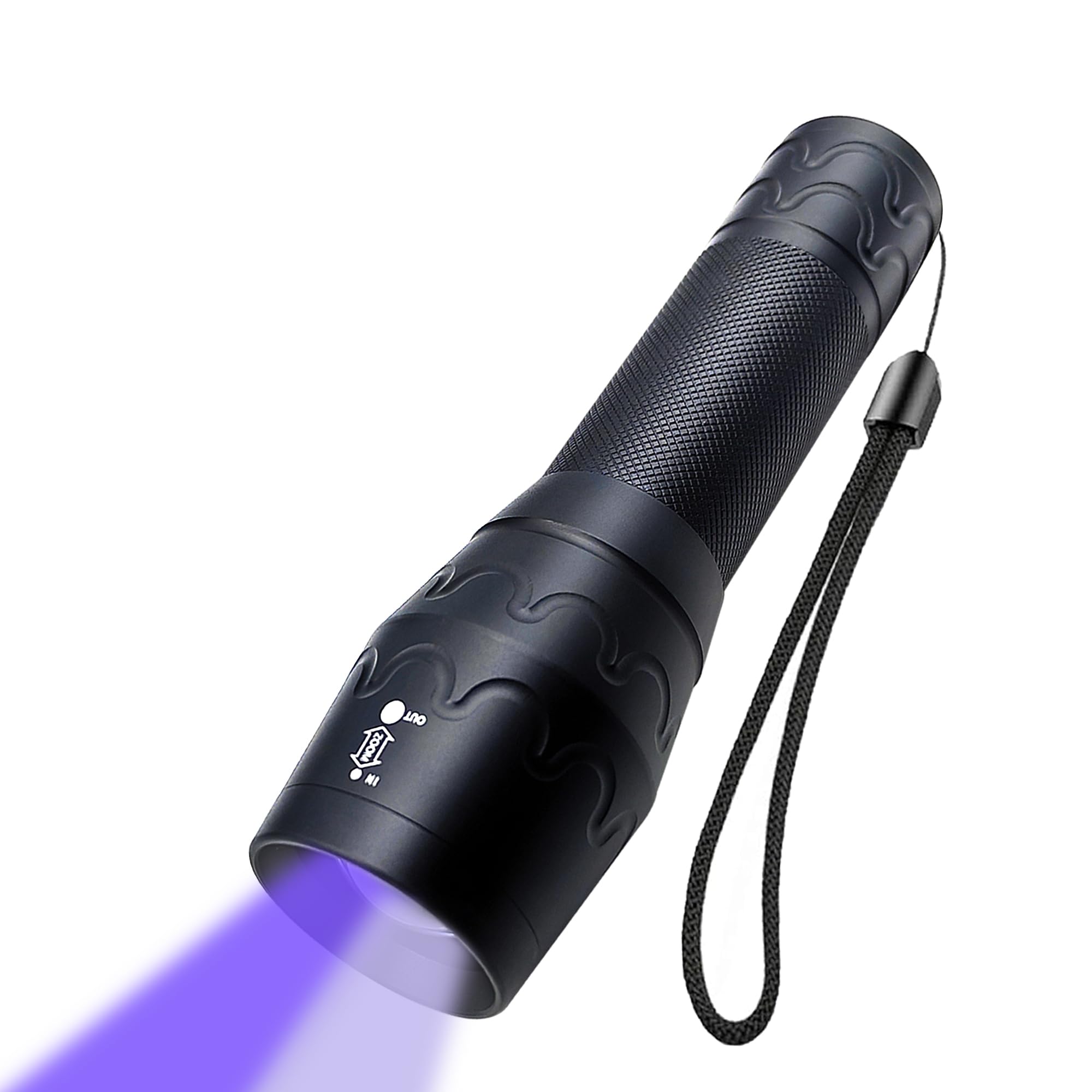 Fadomall Uv Flashlight 365Nm & 395Nm Ultraviolet Black Light Flashlights For Pet Urine Stains, Scorpions Detection, Zoomable Led Blacklights For Resin Curing, Uranium Glass, Gas Leak Inspection