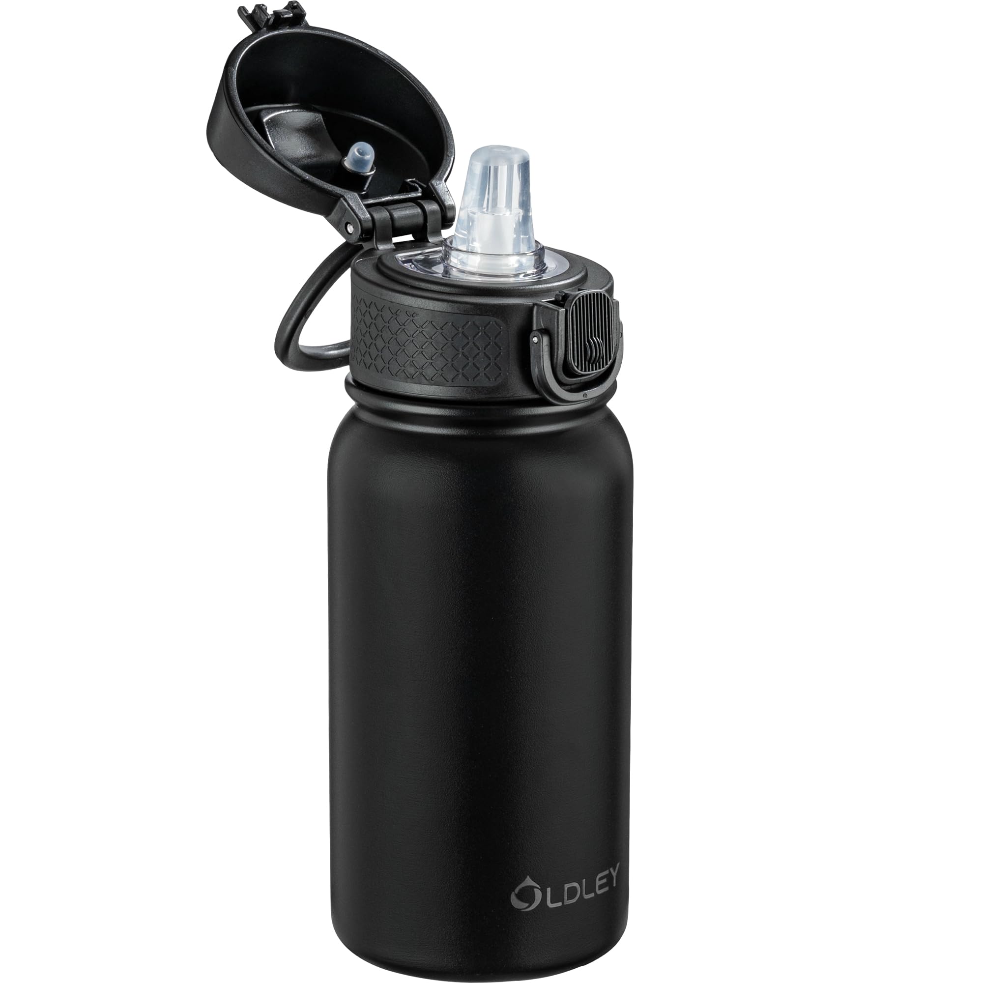 Oldley 12Oz Kids Water Bottle, Stainless Steel Insulated Water Bottle For Kids, With Straws Leak-Pr