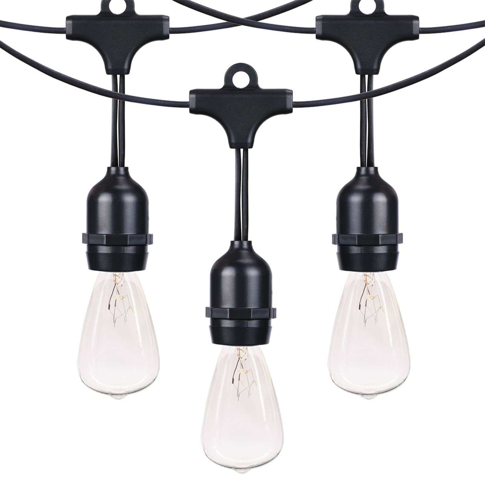 Afirst Outdoor String Lights Waterproof 20Ft With 15 Glass Bulbs, Ul Listed Patio Lights For Garden, Backyard, Porch.