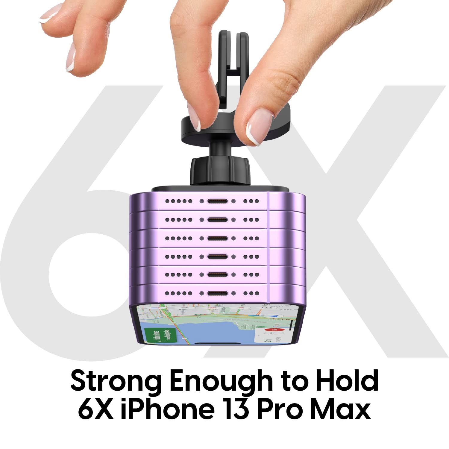 Talkworks Iphone 12/13 Car Mount - Magsafe Compatible, Air Vent Magnetic Holder Stand (Black)