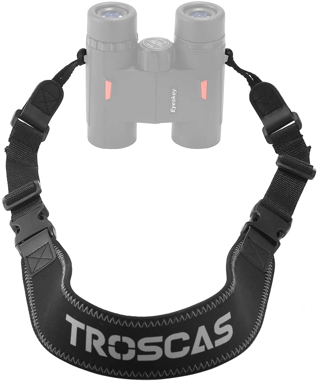 Eyeskey Troscas Super Comfort Neoprene Optic Straps Loop Connectors Field Repair Buckle Lightweight Adjustable Length Neck Straps For Binoculars Cameras (Type 1)