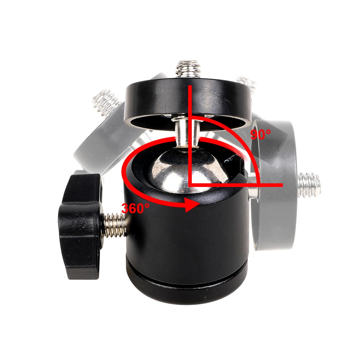 Wildgameplus Cnc Aluminum Alloy Mount Stand,2Pcs 360° Rotation 3/8 To 1/4 Inches Screw Tree Mount Holder Stick For Forest Trail Cameras & Night Vision & Solar Panel Charger Bracket Wg-2Cs01