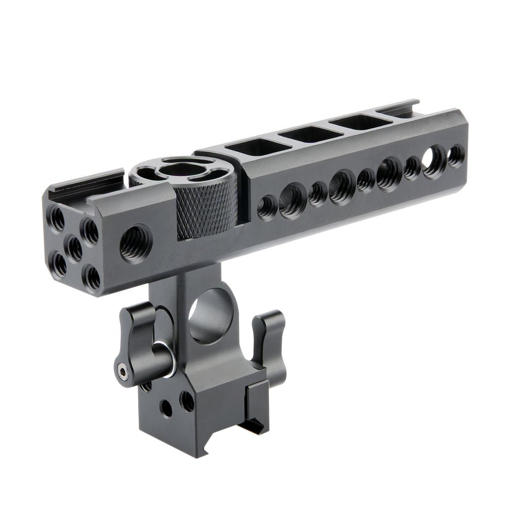 Niceyrig Quick Release Nato Top Handle With 15Mm Rod Clamp, Cold Shoe Mounts For Dslr Camera/Camcorder/Cinema Camera Cage