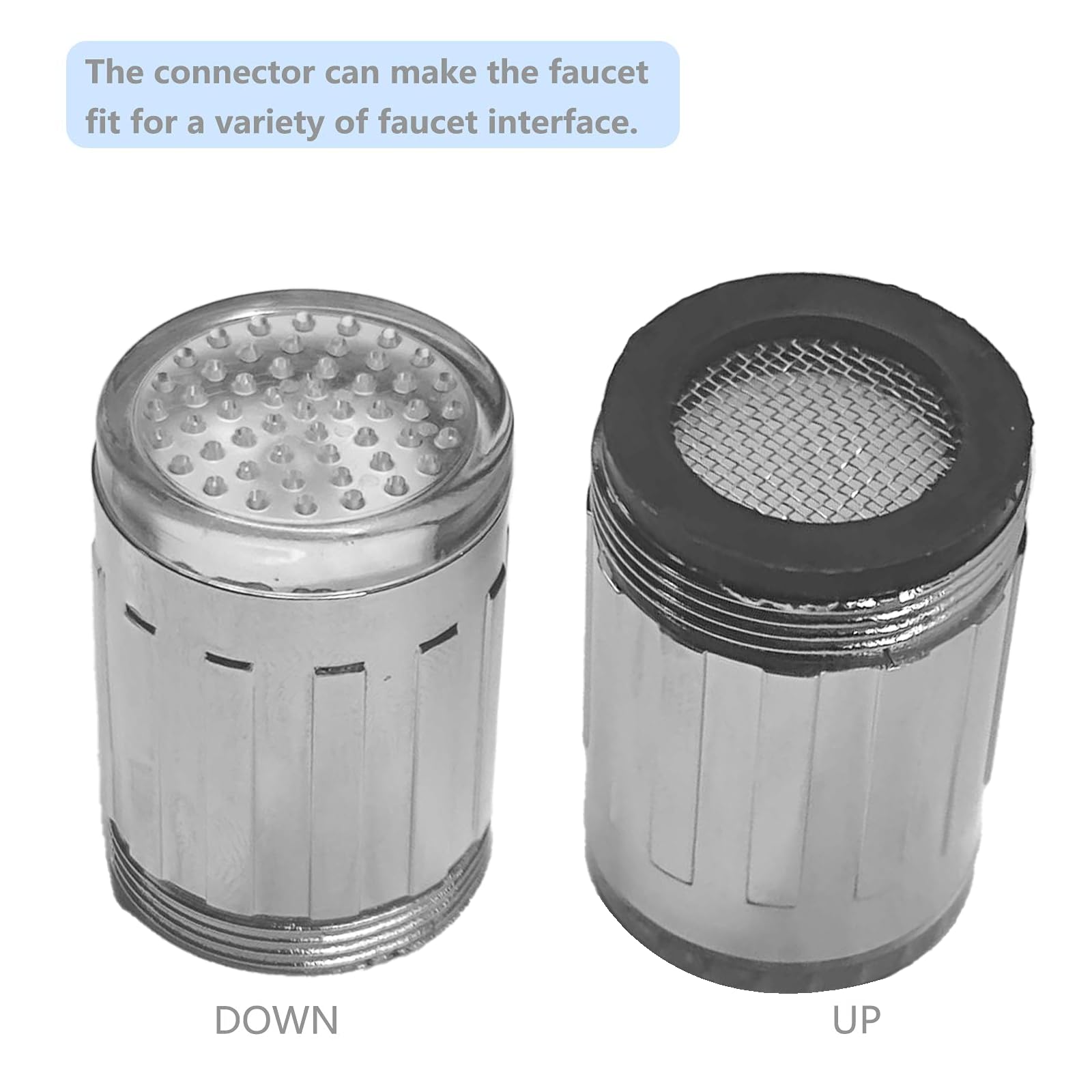 Alovexiong 3 Pack 3-Color Led Water Faucet Temperature Sensor - Fancy Gradient Thermal Detector Color Changing Faucet By Varied Water Temperature, Utility Sink Tap Replacement Part For Kitchen, Bathroom