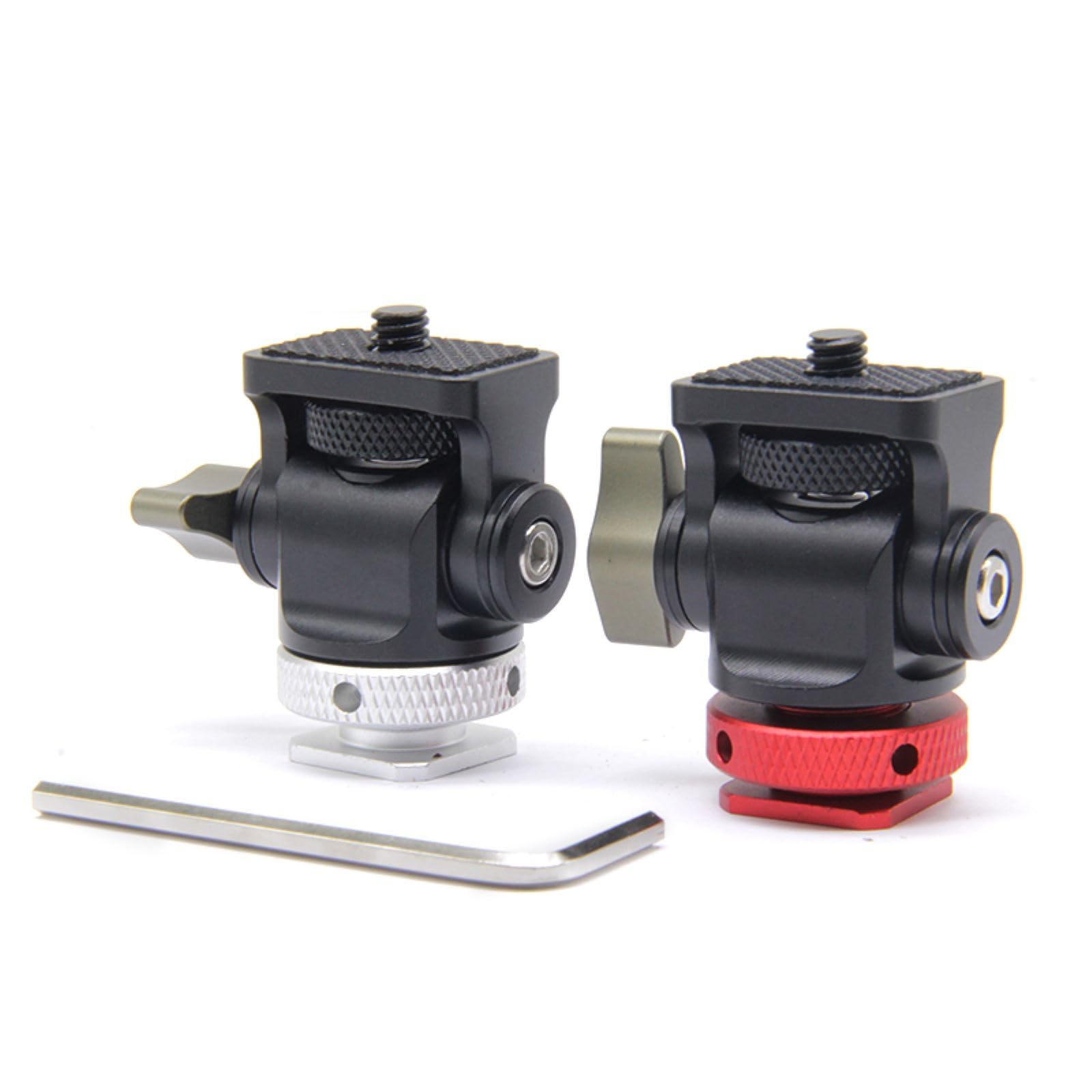 Anntery Tripod Head For Camera Field Monitor Mount Monitor Holder Swivel 360°And 180°Tilt Adjustable With Cold Shoe Mount For Monitor For Video Shooting Photography Accessories-A019