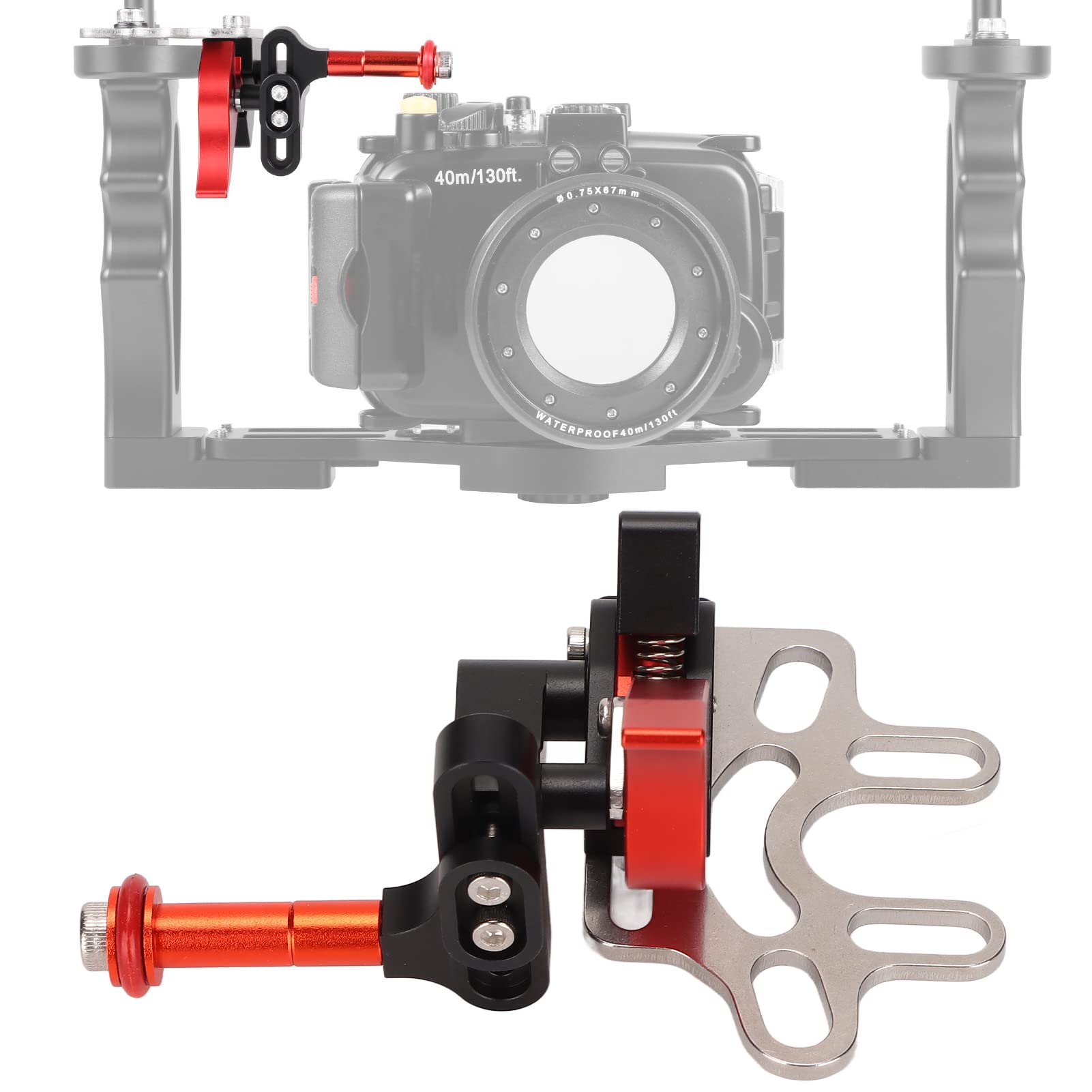 Gowenic Camera Diving Tray Stabilizer, Underwater Shutter Extension Lever, Suitable For A6000 Series, For Rx100 Series, For A5000 Series, For Camera Case Tg4, Tg5