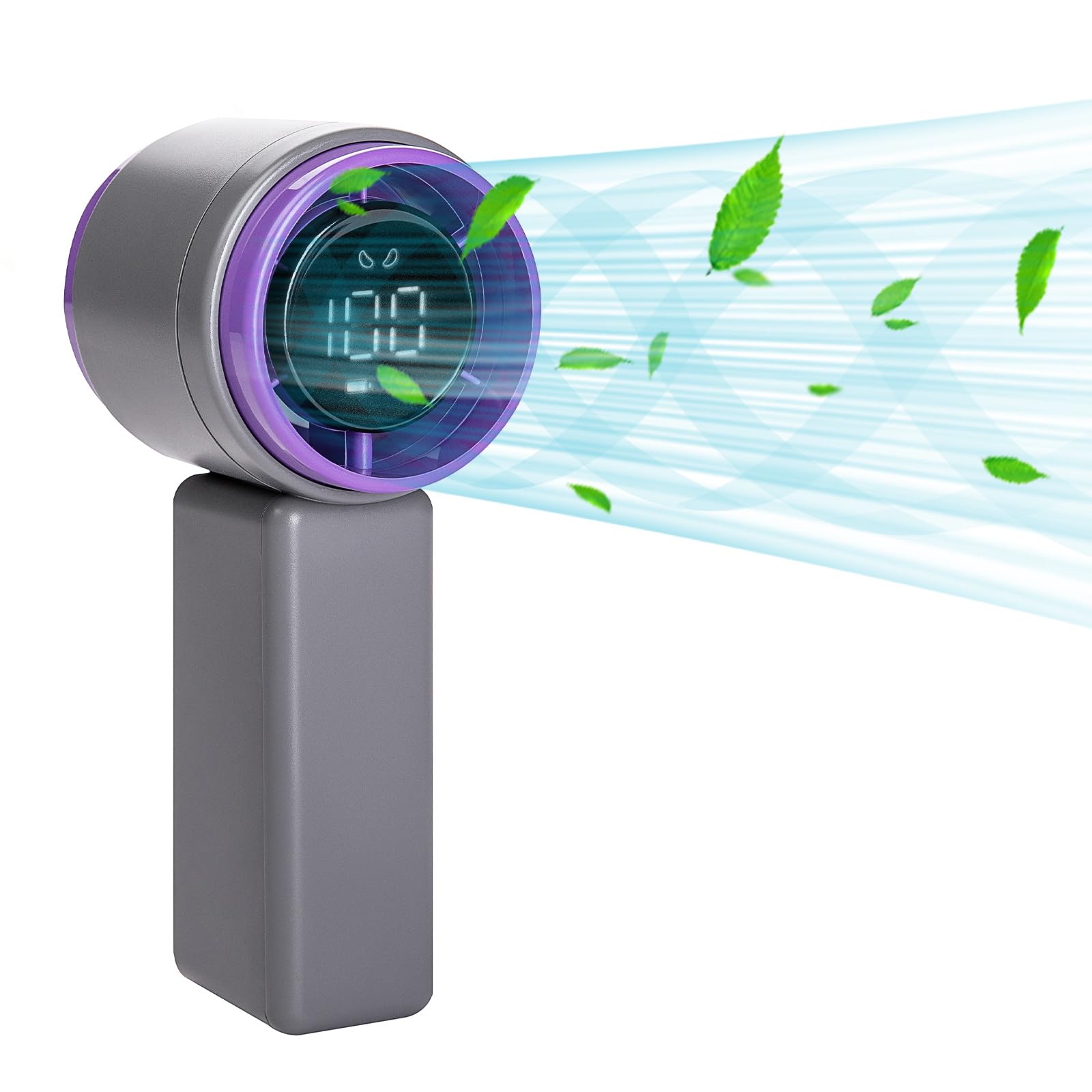 Handheld Fan, Turbo Mini Fan With 5-Speed Adjustable, Portable Personal Fan With 3000Mah - Koospark