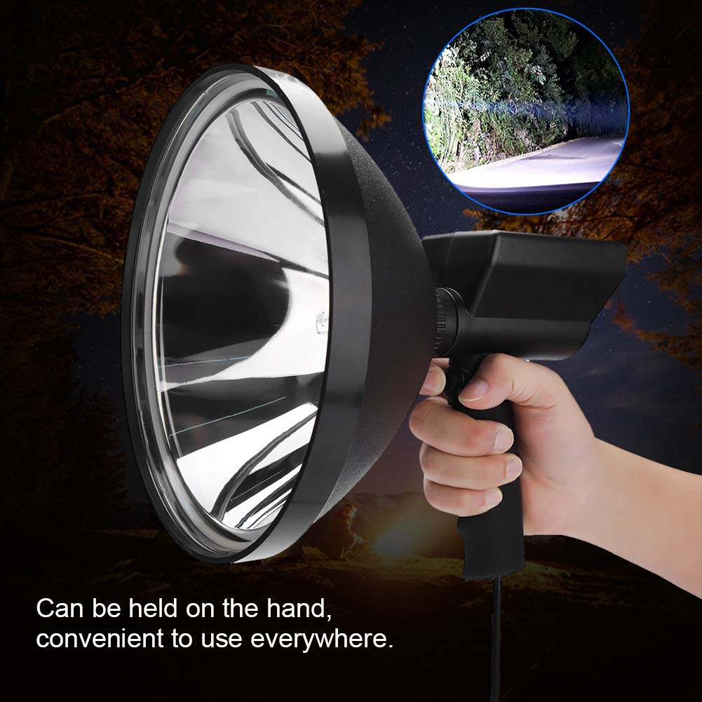 Yosoo Spotlight Led Handheld Torch,Hid Handheld Spotlights 9Inch 100W 12V Spot Light For Offroad Fishing Camping