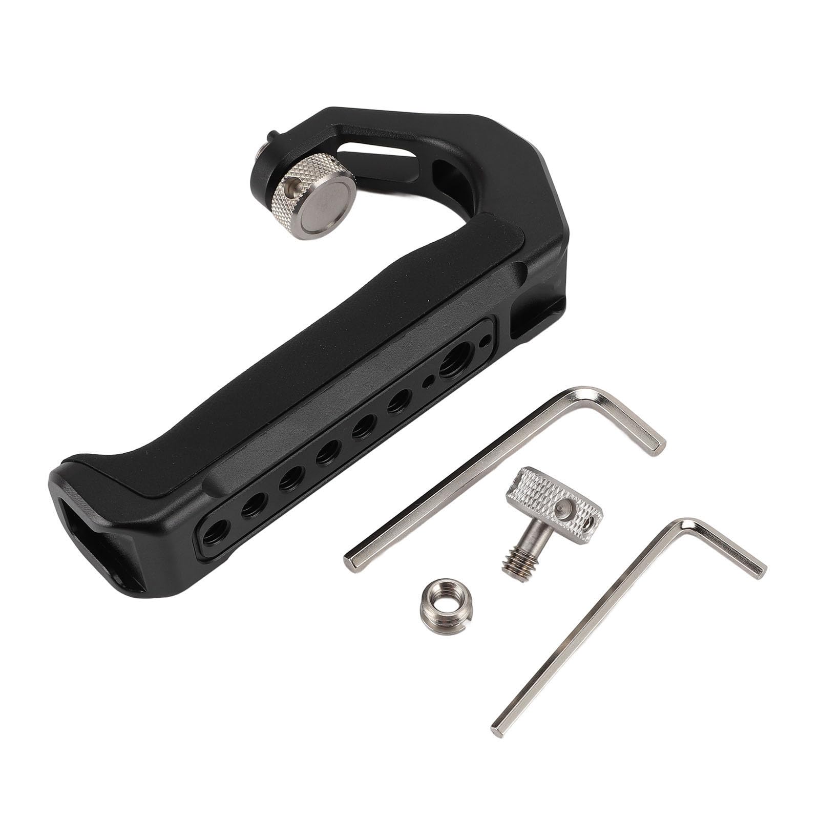 Fydun Camera Cage Top Handle Aluminum Alloy Silicone Video Stabilizing Rig Handle Grip With 1/4 3/8 Inch Screw Holes Cold Shoe Mount For Dslr Camera