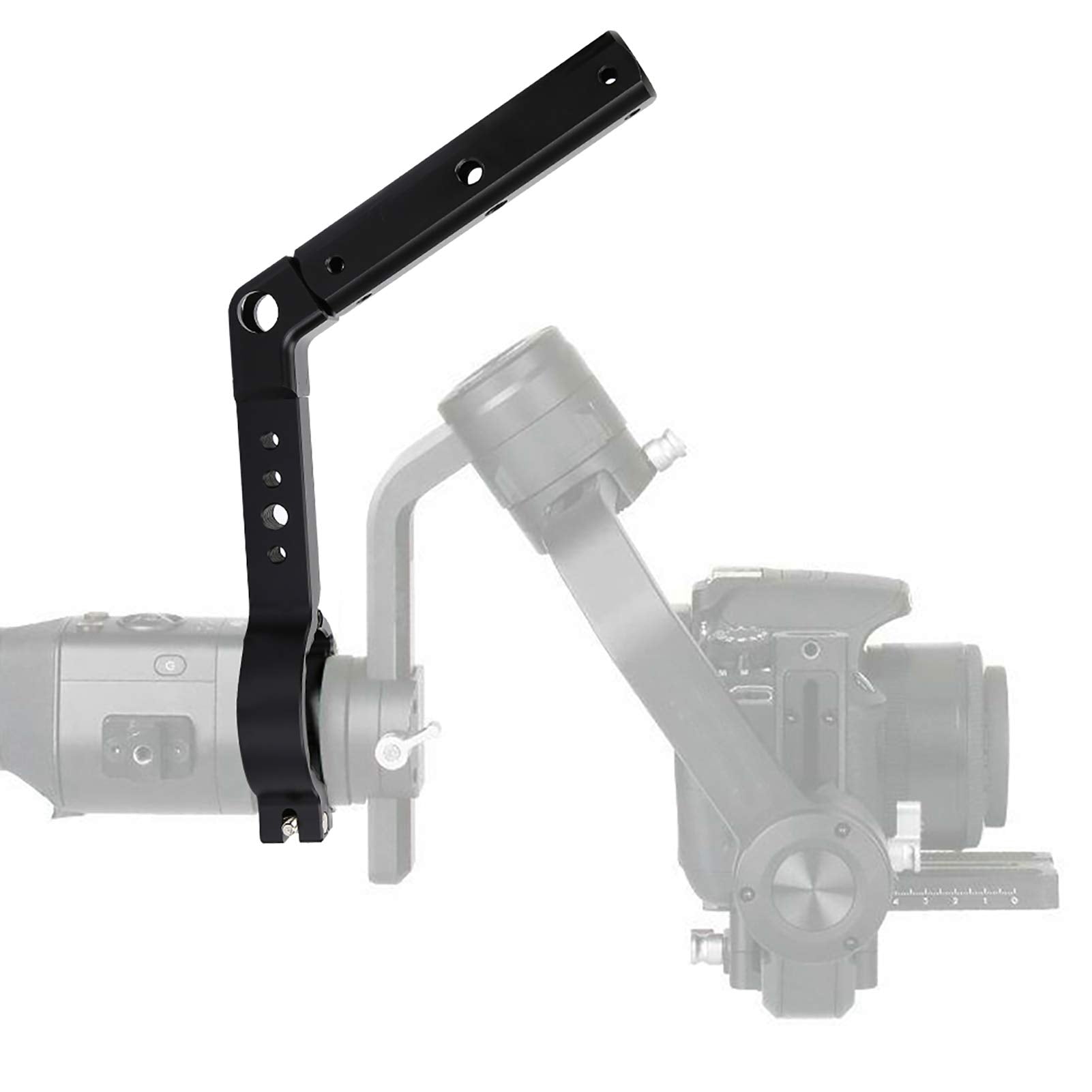 Agatige Portable Extension Handle Grip, Bracket Stabilizer Grip Handlebar Extender Extension Lamp Holder Handlebars Extender Extension For Crane2 For Ak2000