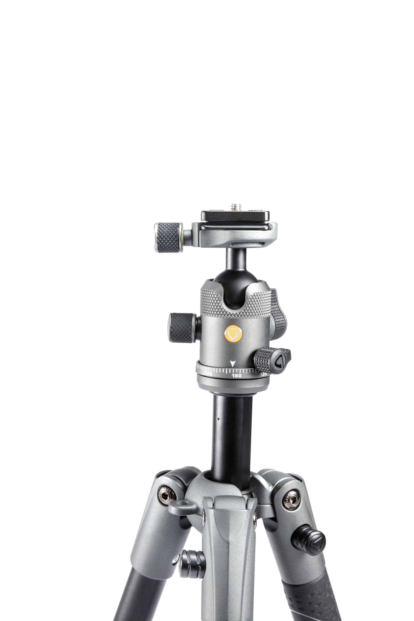 Vanguard Veo2S235Ab Aluminum Travel Tripod With Ball Head, Monopod Option, Smart Phone Holder, Spiked Feet, And Tripod Bag