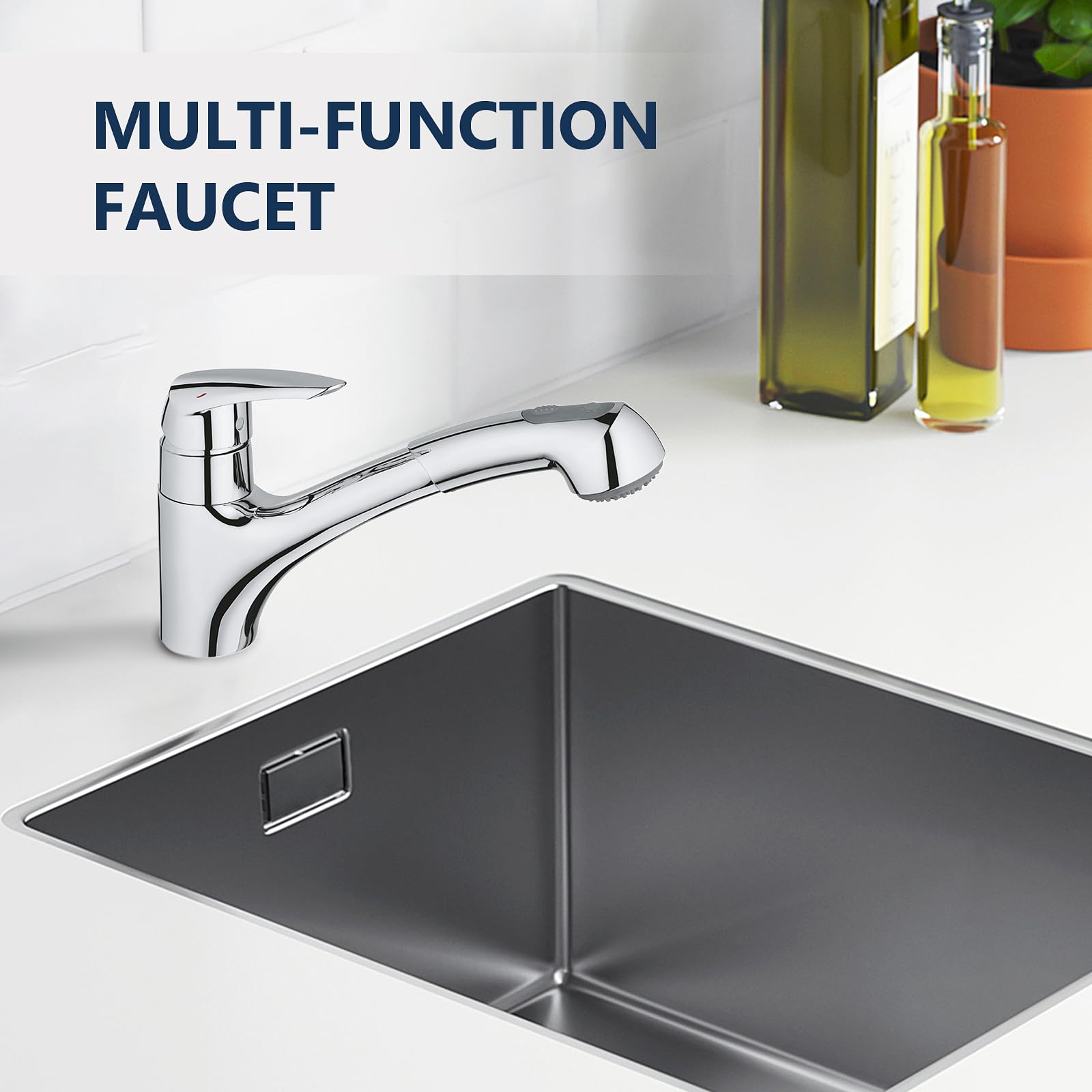 Gcbcrit Pull-Out Spray Wand For Grohe Parts 46312Sd0 / 46298Sd0, Fits For Grohe Pull Out Faucets, Replacement For Grohe Kitchen Faucets Parts, Realsteel