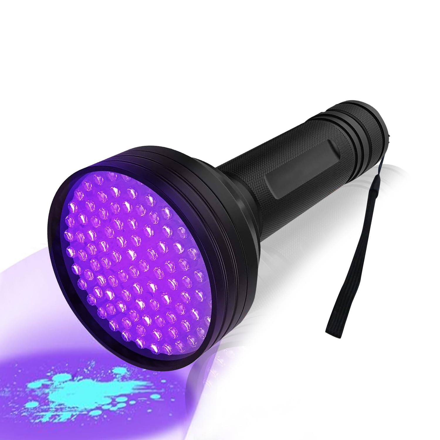 Collgene Uv Flashlight Black Light, 100 Led (390 Nm) Portable Uv Light For Pet Urine Detection, Dry Stains, Bed Bugs