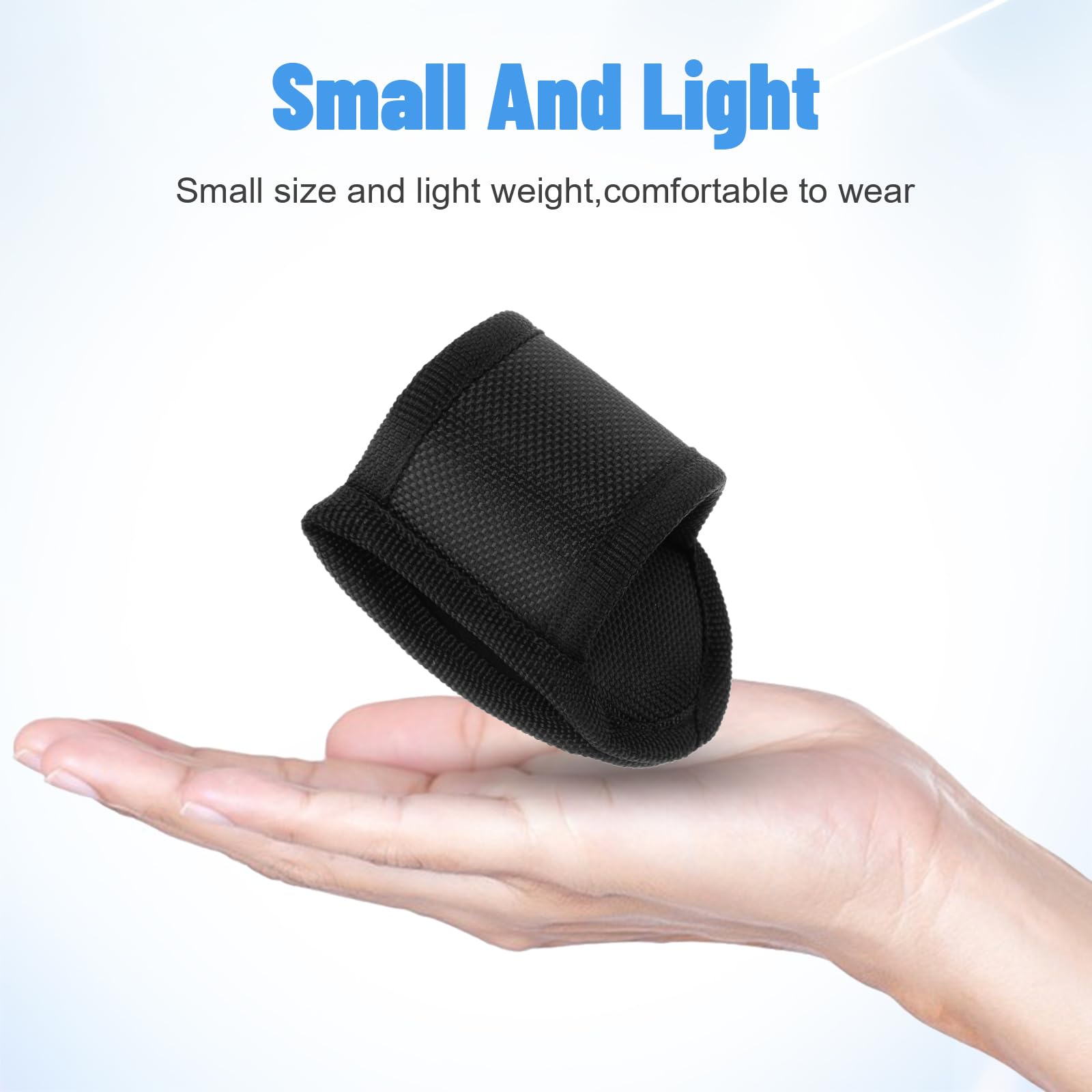 Kalione 1 Pack Tactical Flashlight Holster - Open Top, Compact, D Cell Flashlight Pouch - Nylon Light Holder