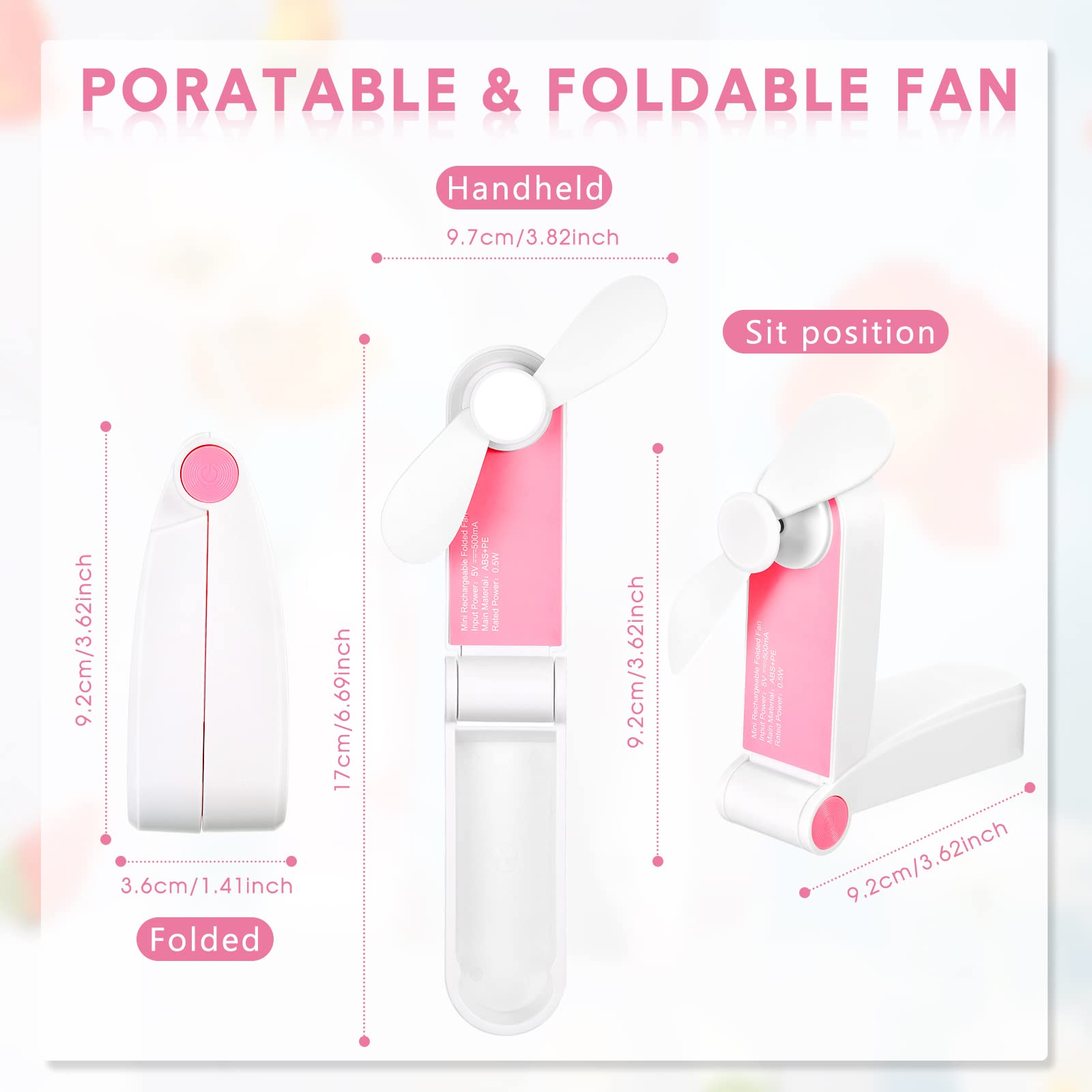 Portable handheld fans in bulk, ideal for travel, desk use, and summer cooling