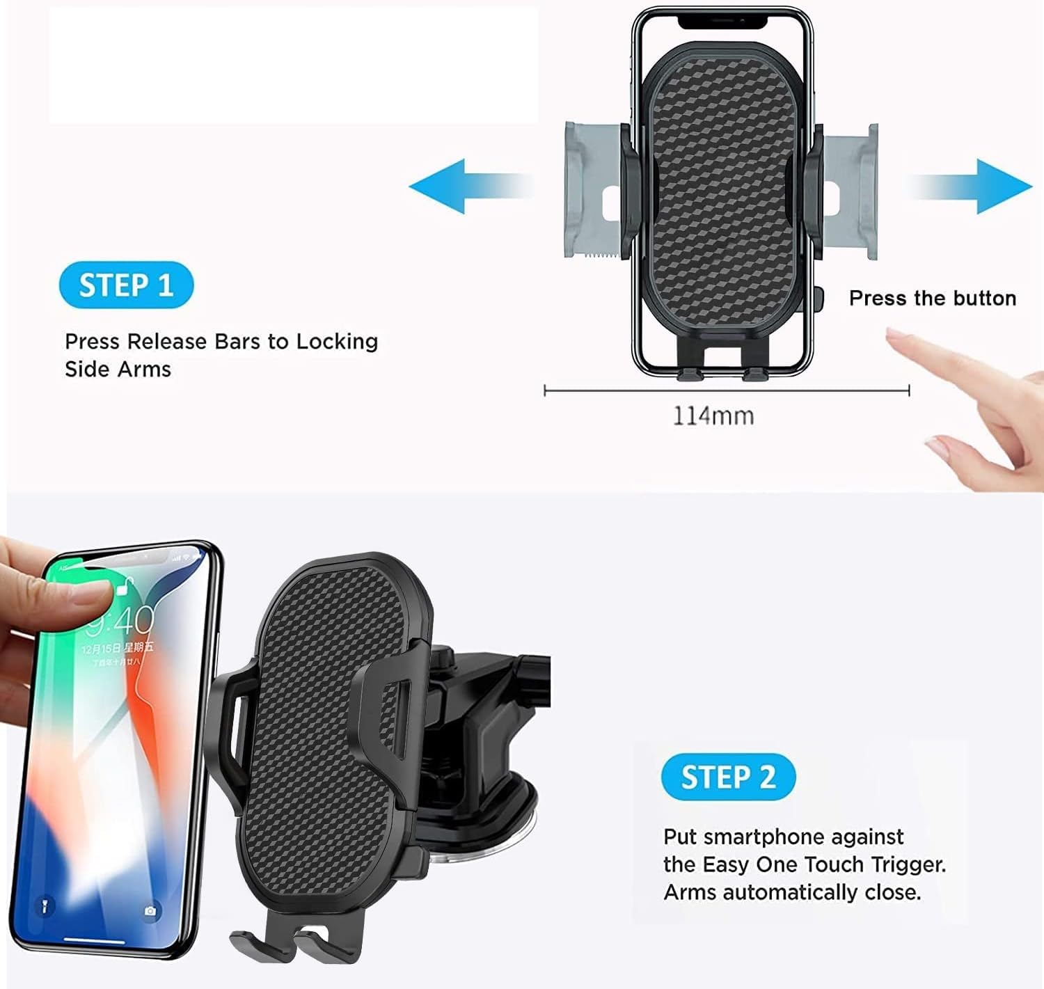 Xiqutoa Car Phone Mount Holder For Samsung Galaxy S21 S25 S20 S22 S23 Plus Ultra Fe A16 5G,A21 A52 A12 A50 A20 A10E A31 A11 A02S A6,Google Pixel 7 8 9 And All Cell Phone,Windshield/Dashboard/Window+Air Vent