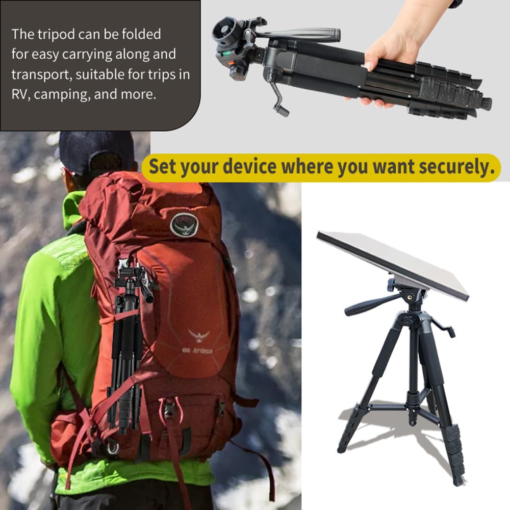 Xhuic Starlink Tripod Stand, Heavy-Duty Adjustable Mount, Compatible With Starlink Mini - 1/4"-20 Threaded Adapter, Black