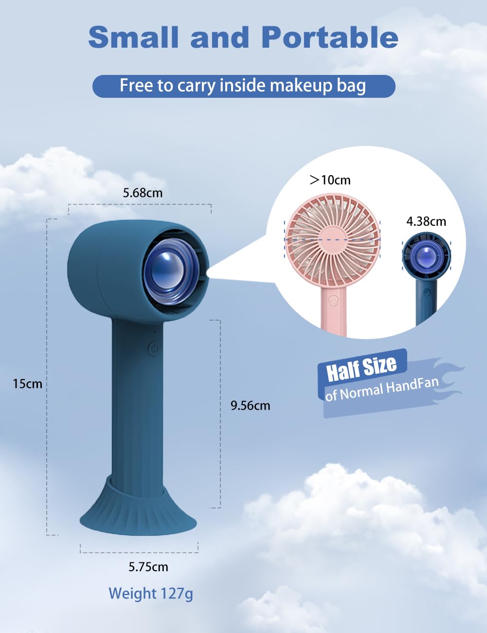 Handheld Fan With Aromatherapy, Portable Hand Held Fan With 2000Amh Usb Rechargeable Battery