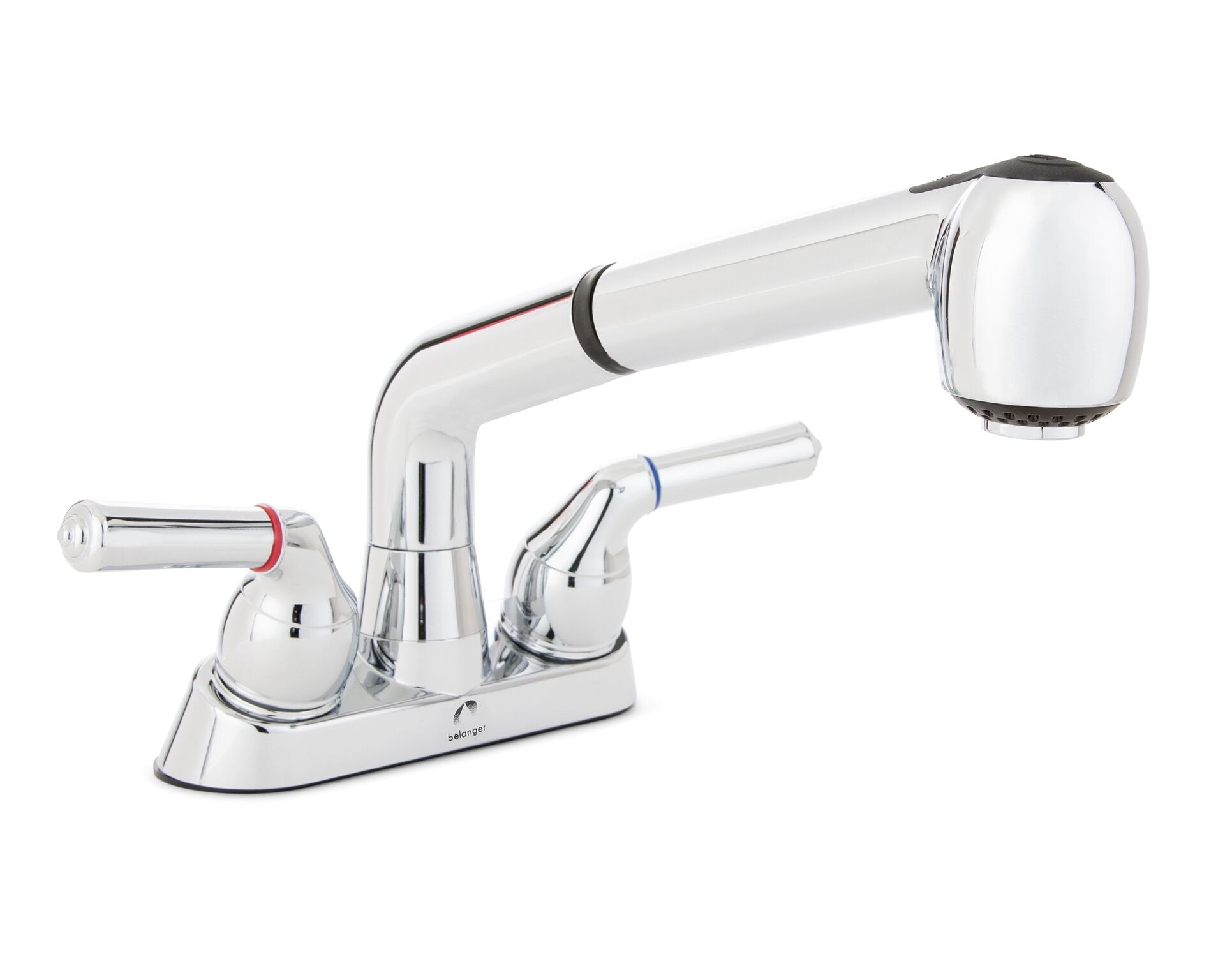 Keeney Belanger B1010-30 Dual Handle Pull-Out Laundry Tub Faucet, Polished Chrome