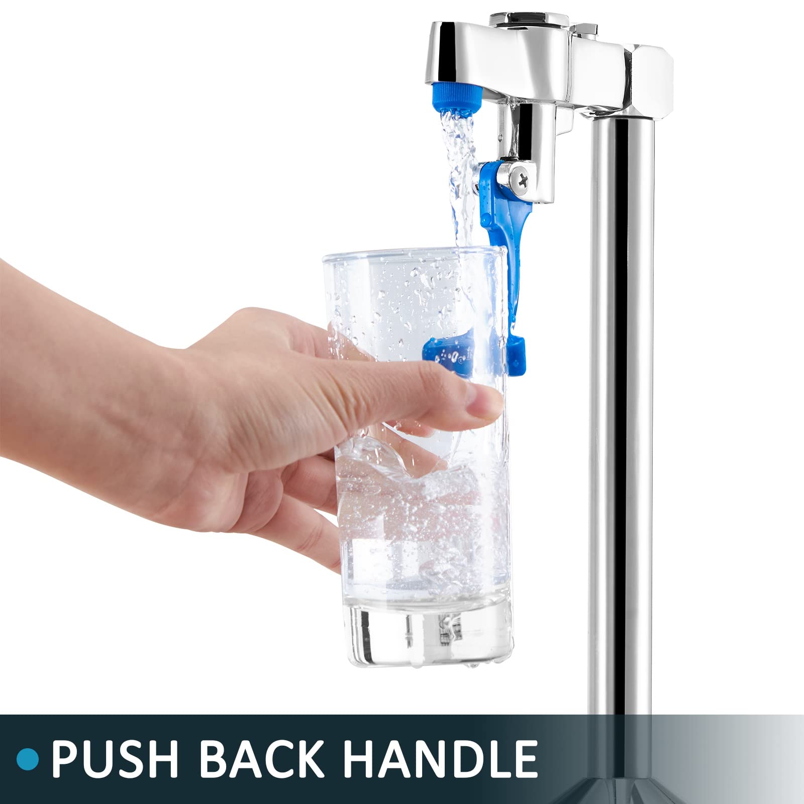 Favorpo Glass Filler 10 Inches Deck Mount Faucet Glass Filling Station Water Station For Restaurants Kitchen Bar G1/2" Male With 3 Connector Adapter Brass Structure
