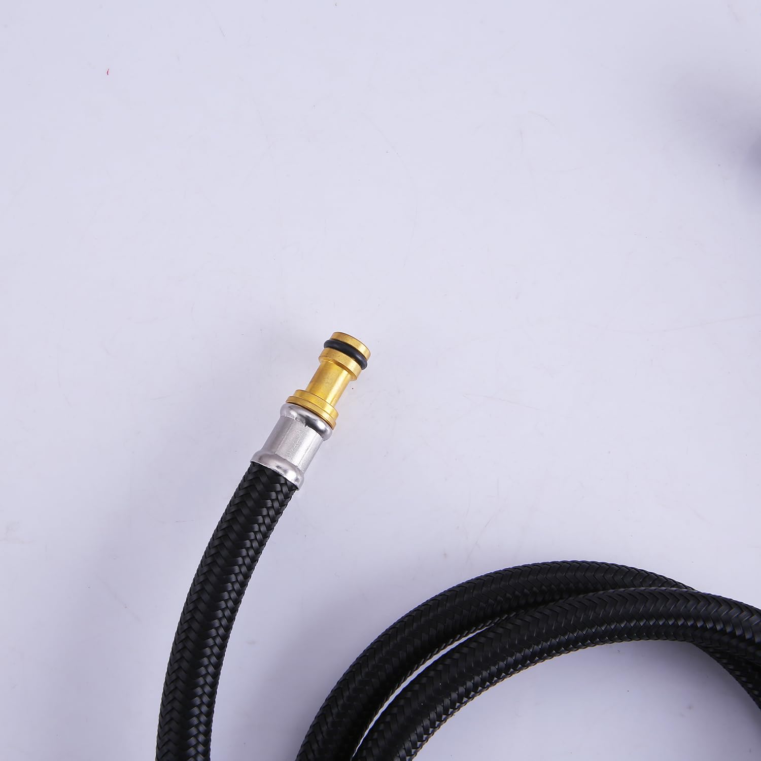 Liberaquar Kitchen Sink Side Sprayer Side Connector Compatible With Moen Faucet Head Replacement, Kitchen Sink Faucet Sprayer Attachment With Water Hose/Holder, Brushed Nickel Finish