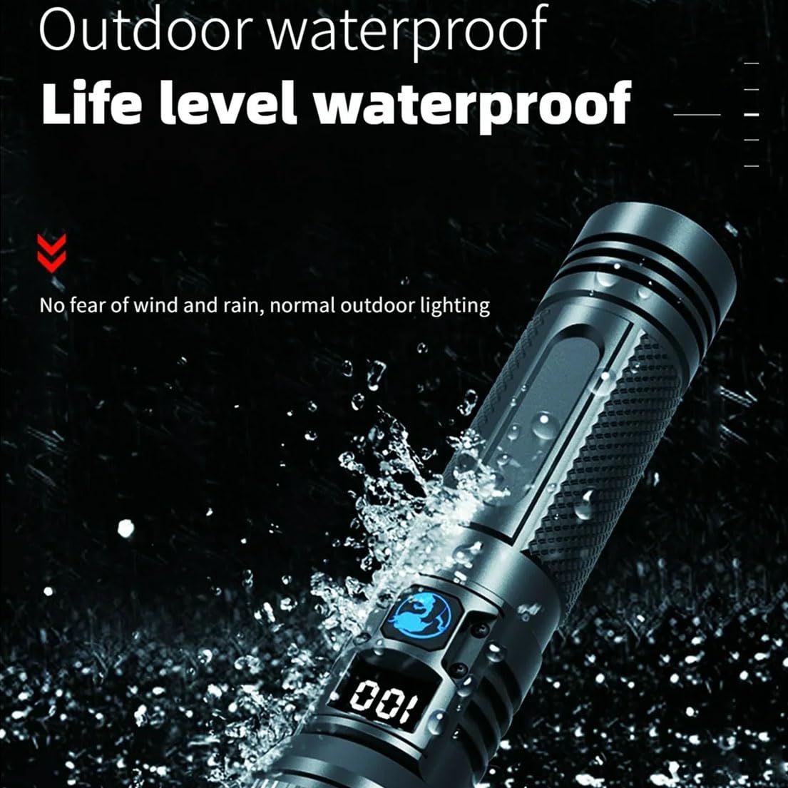 Zardvern Juyafio Powerful Flashlight 150000 Lumens, Usb Rechargeable Waterproof Handheld Flashlights High Lumens, 5 Modes Zoomable Torch With Lcd Digital Display For Hiking Hunting Camping (2Pcs)