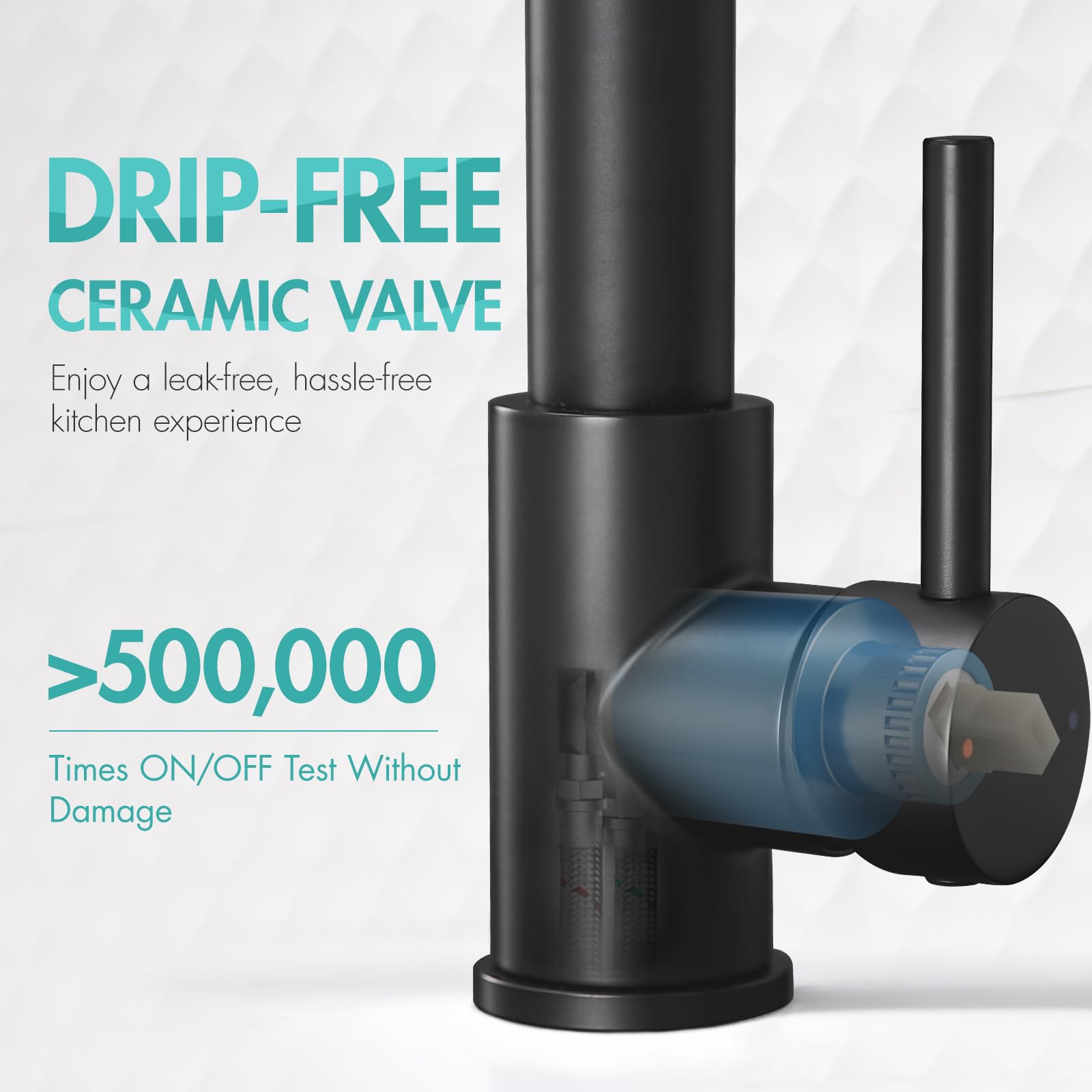 Aimadi Kitchen Faucet,Kitchen Faucets With Pull Down Sprayer Commercial Style Single Handle Matte Black Kitchen Faucet With Sprayer